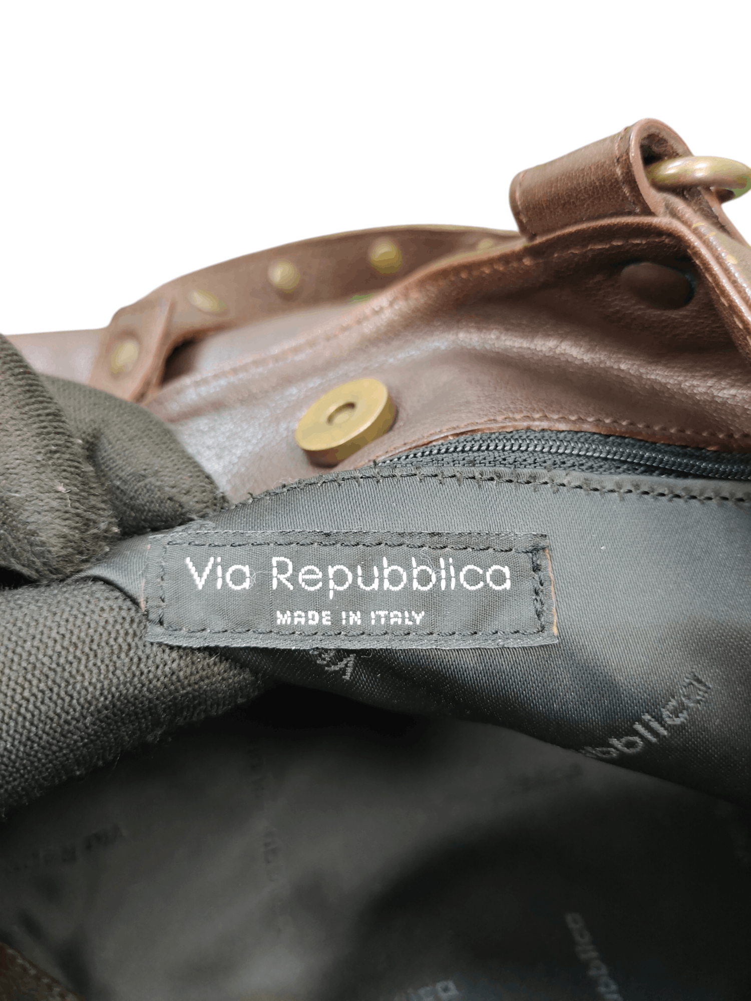 Leather Vintage Via Repubblica Italy Patina Full Leather 2 Way Bag Size ONE SIZE - 15 Thumbnail
