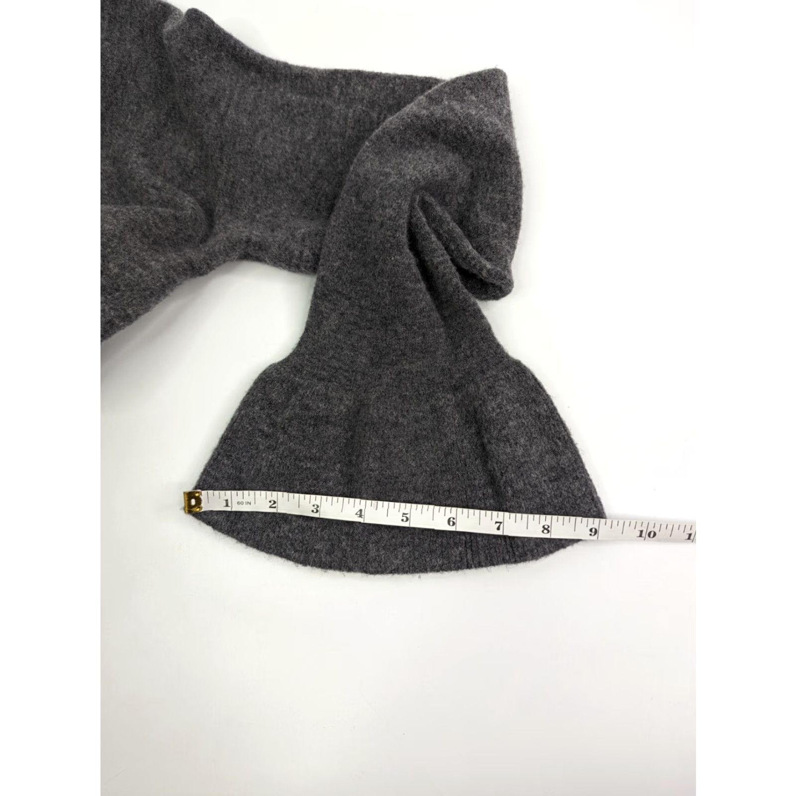 Banana Republic Banana Republic Wool-Blend Sweater Dress Grey Size Medium Ruffle-Cuff Mini Above Knee Womens Size M / US 6-8 / IT 42-44 - 5 Thumbnail