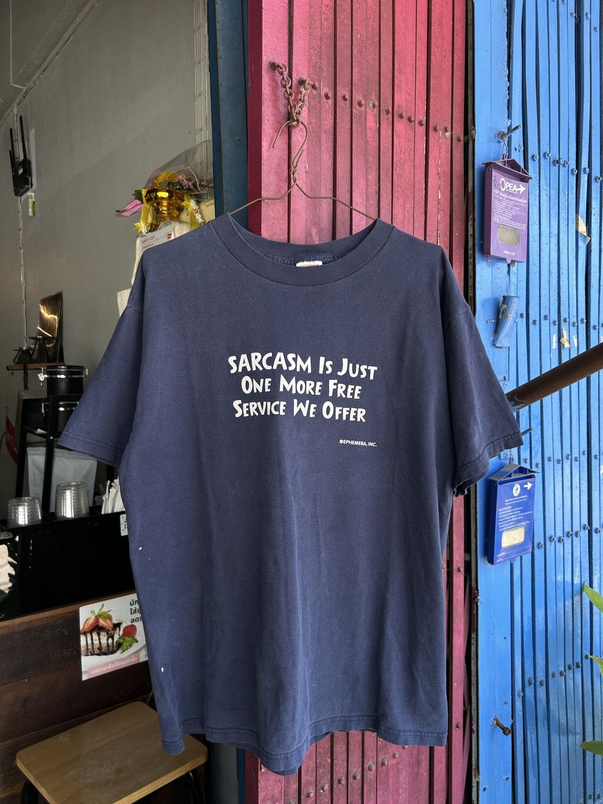 Vintage 1990s Sarcasm T-Shirt Size US L / EU 52-54 / 3 - 6 Thumbnail