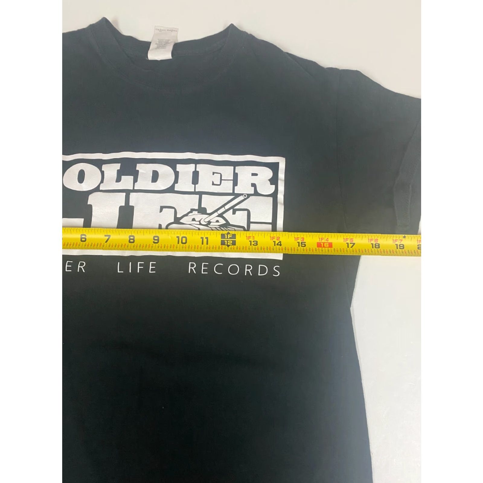 Gildan Soldier Life Records Mens T Shirt S Logo Graphic Black Size US S / EU 44-46 / 1 - 5 Thumbnail