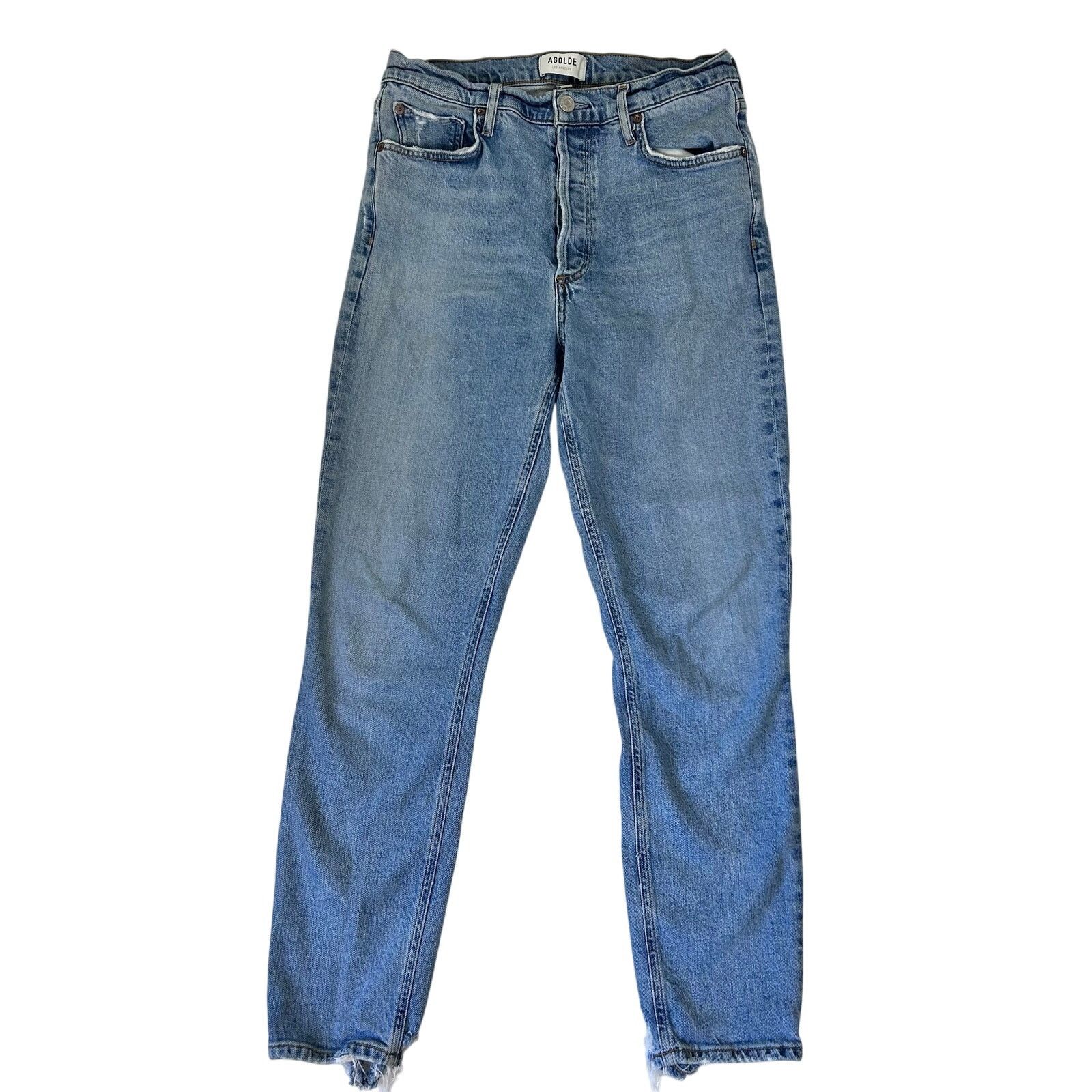 Agolde Agolde Nico High Rise Jeans Distressed Skinny Button Fly 28 Size 28" / US 6 / IT 42 - 1 Thumbnail