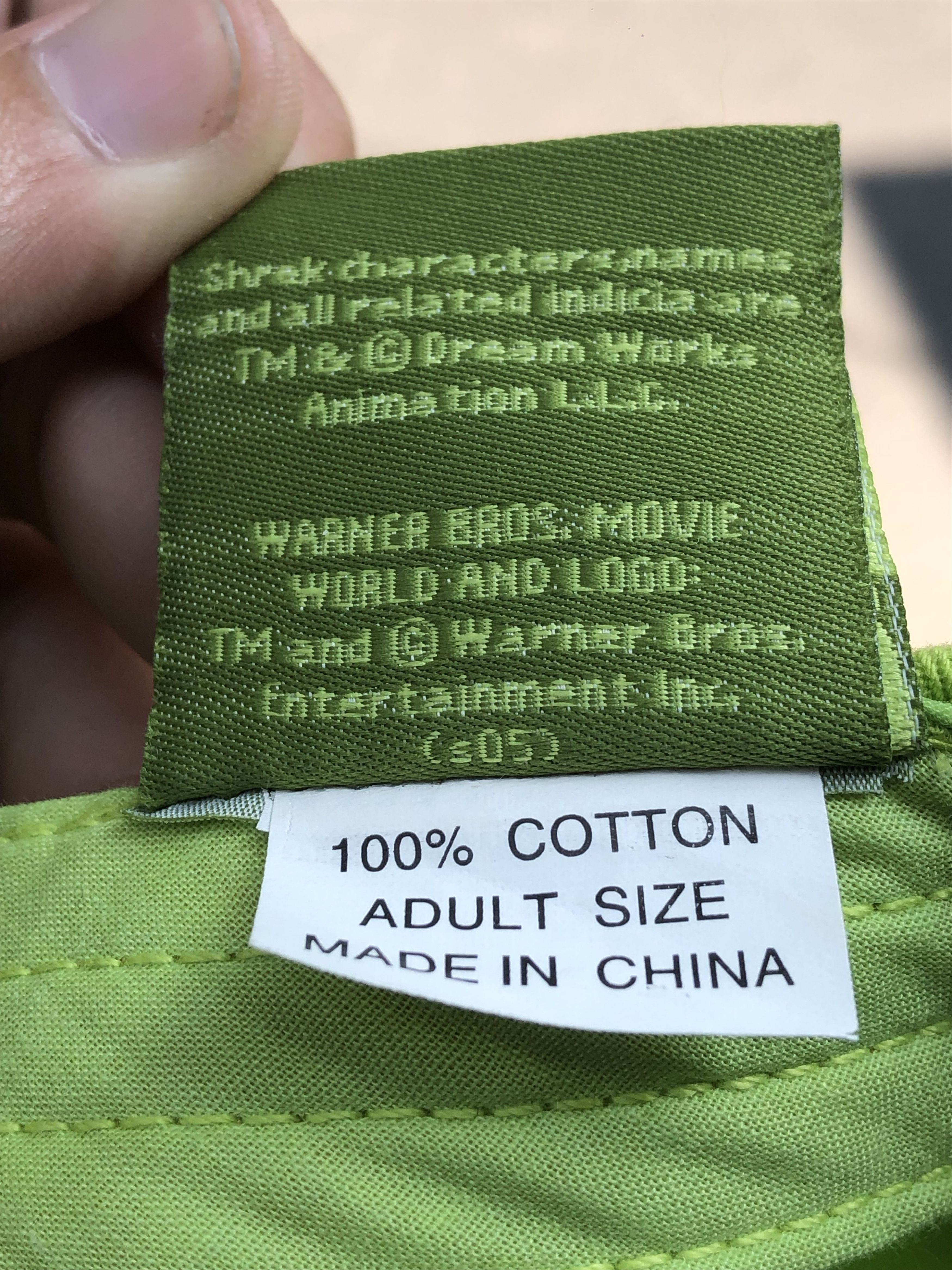 Warner Bros Rare Vtg 2000s Shrek DreamWorks Ogre Ears Strapback Cap Hat Size ONE SIZE - 7 Thumbnail