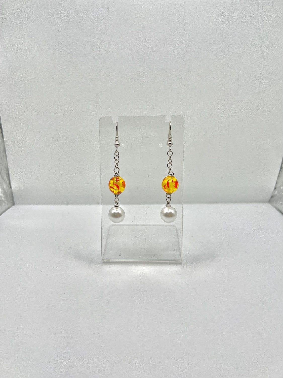 Other Amber and Pearl Bead Dangle Earrings Size ONE SIZE - 1 Thumbnail