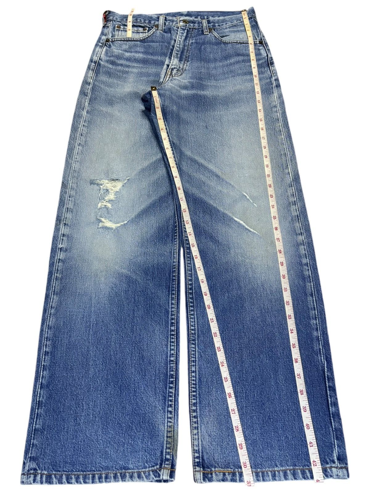 Levi's Vintage 90s Levis 504 Faded Wash Bartacks Baggy Jeans Size US 31 - 13 Thumbnail