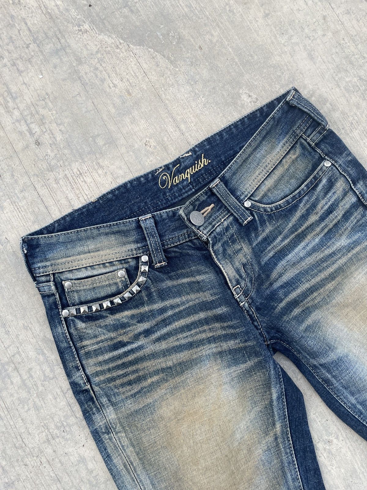 Vanquish 💥RARE💥VANQUISH STUDDED MUDWASH SHORT PANTS ARCHIVE PUNK Size US 31 - 3 Thumbnail