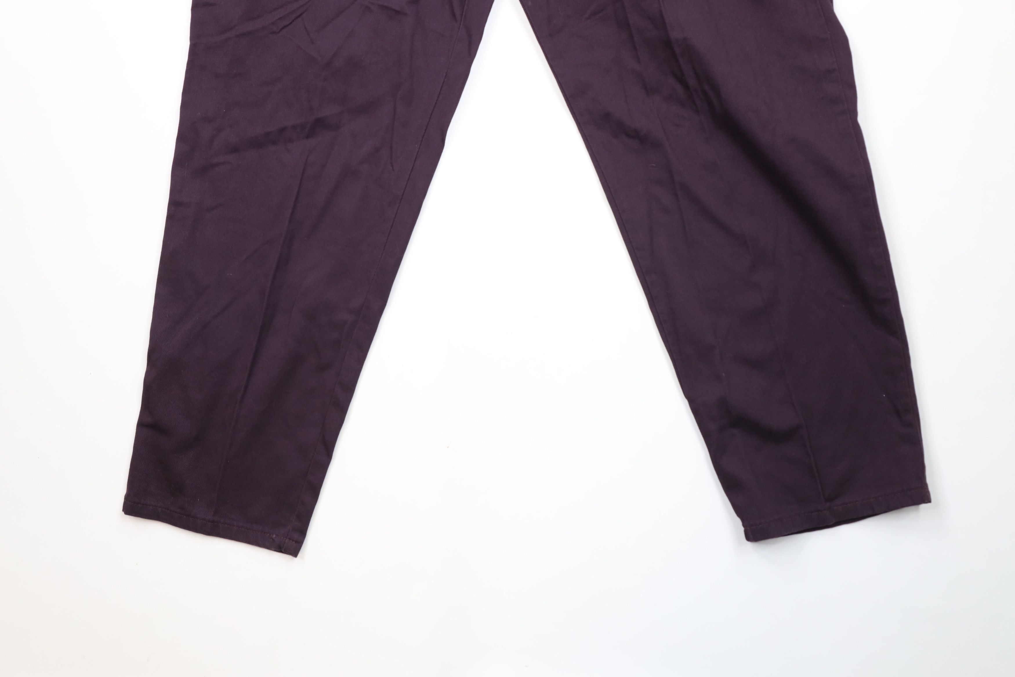 Vintage Vintage 90s Streetwear Tapered Leg Pants Eggplant Purple Size 40" / US 18 - 4 Thumbnail