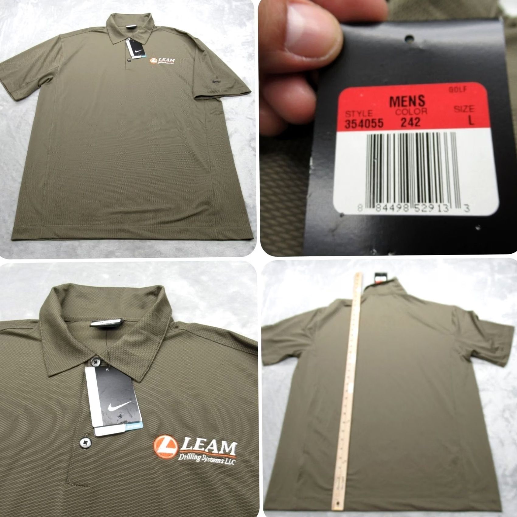 Nike Nike Golf Polo Shirt Mens Large Green Dri-FIT Logo NEW Polo Short Sleeve Casual Performance Golf Men Size US L / EU 52-54 / 3 - 2 Thumbnail