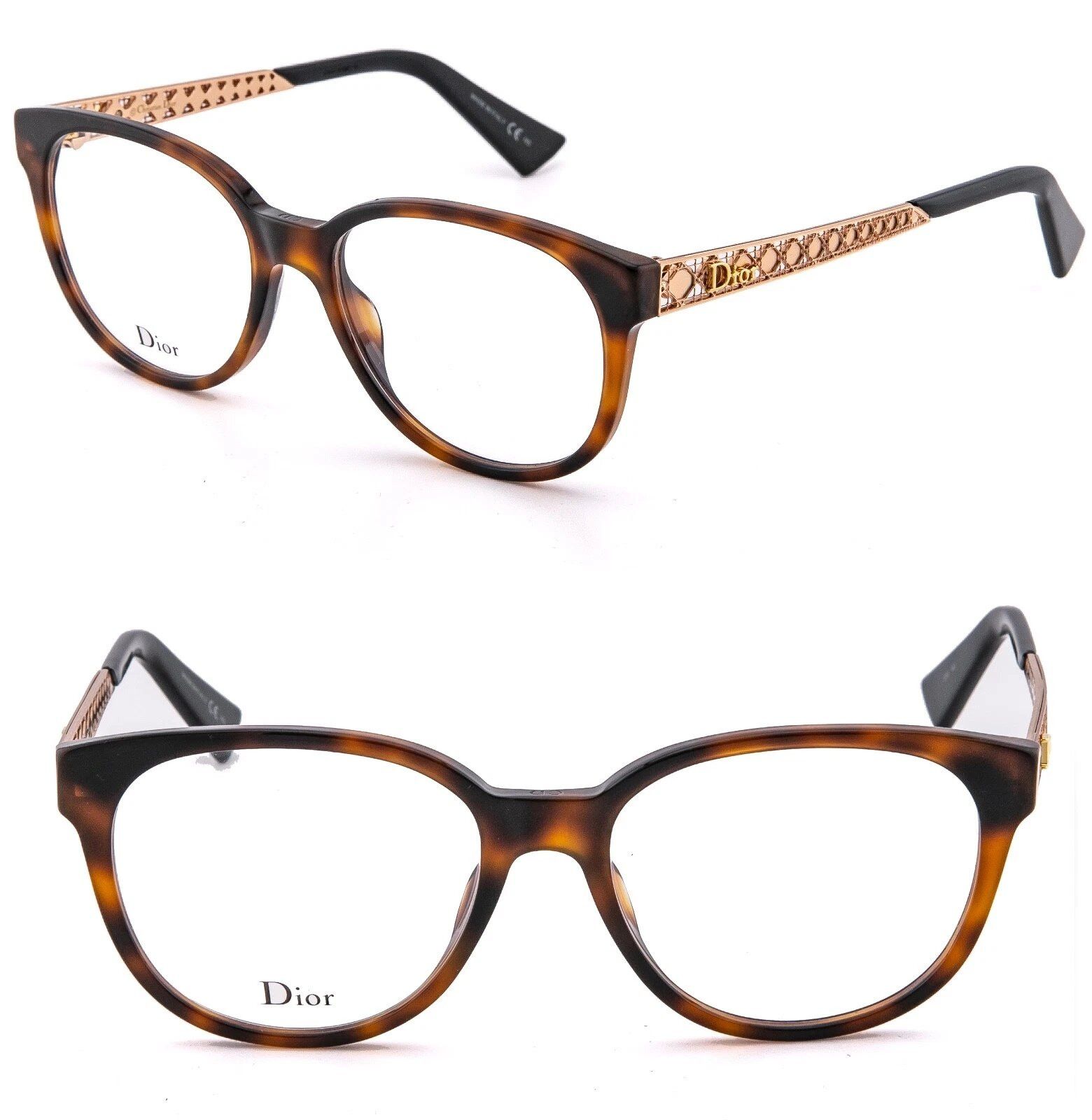 Christian Dior Monsieur CHRISTIAN DIOR DIORAMA Gold Brown DIORAMAO2 Optical Size ONE SIZE - 1 Thumbnail