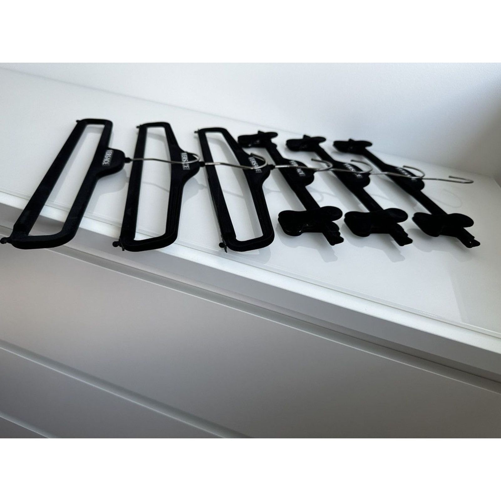Versace Versace premium made in italy metal velour black hangers Size ONE SIZE - 3 Thumbnail