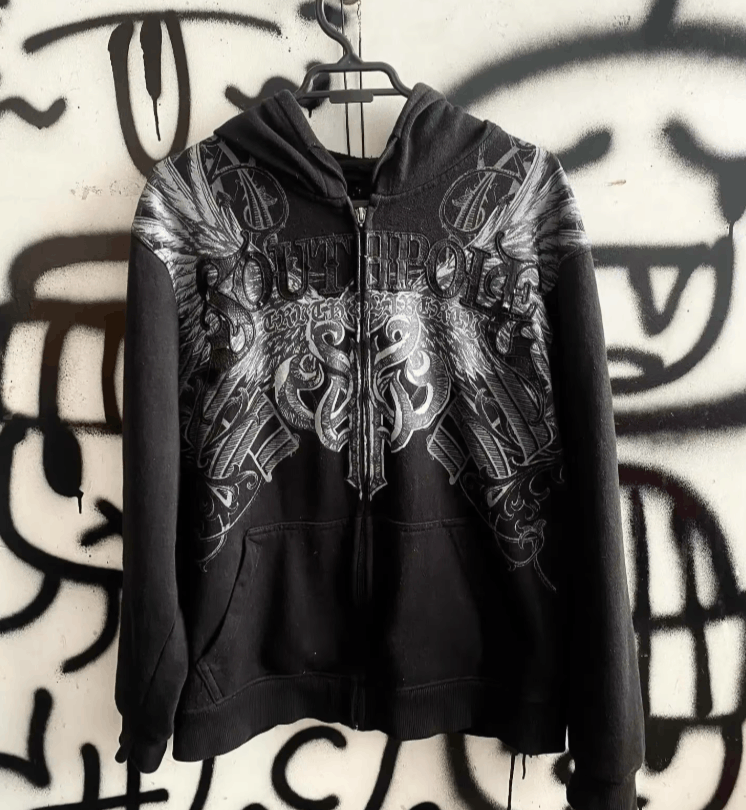 Japanese Brand 6 American Retro Pattern Printed Zipper Hoodie Size US S / EU 44-46 / 1 - 4 Thumbnail