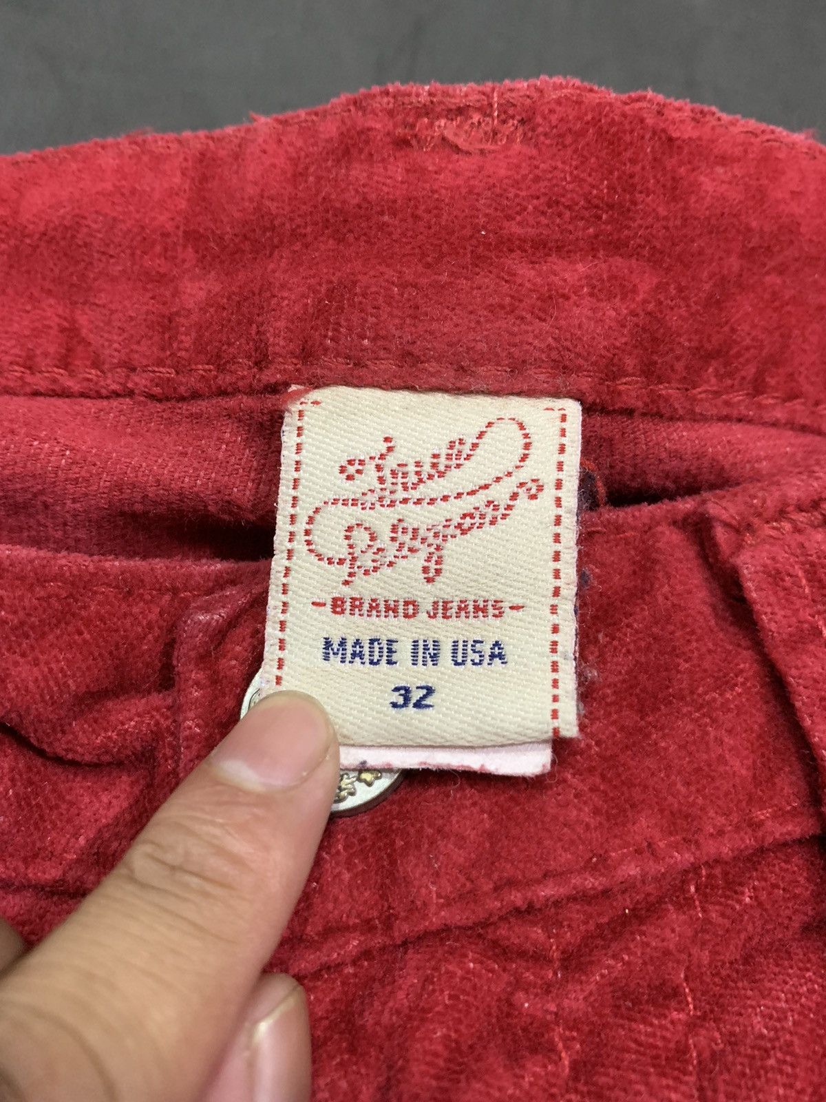Ed Hardy × Tornado Mart × True Religion 💸BINDINGOFFER💸True religion flared red velvet Size 32" / US 10 / IT 46 - 6 Thumbnail