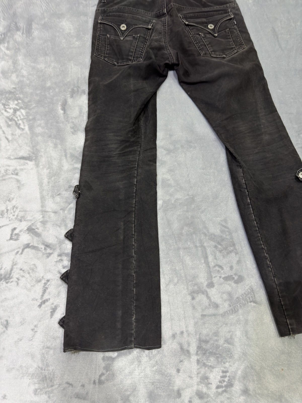 Morgan Homme Japanese brand x Morgan Homme strap bondage flared trousers Size US 31 - 17 Thumbnail