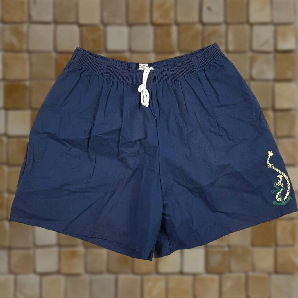 Vintage VINTAGE Blooming & Co Sailor Women's XL Navy Paperbag Sweat Shorts Size 30" / US 8 / IT 44 - 1 Thumbnail