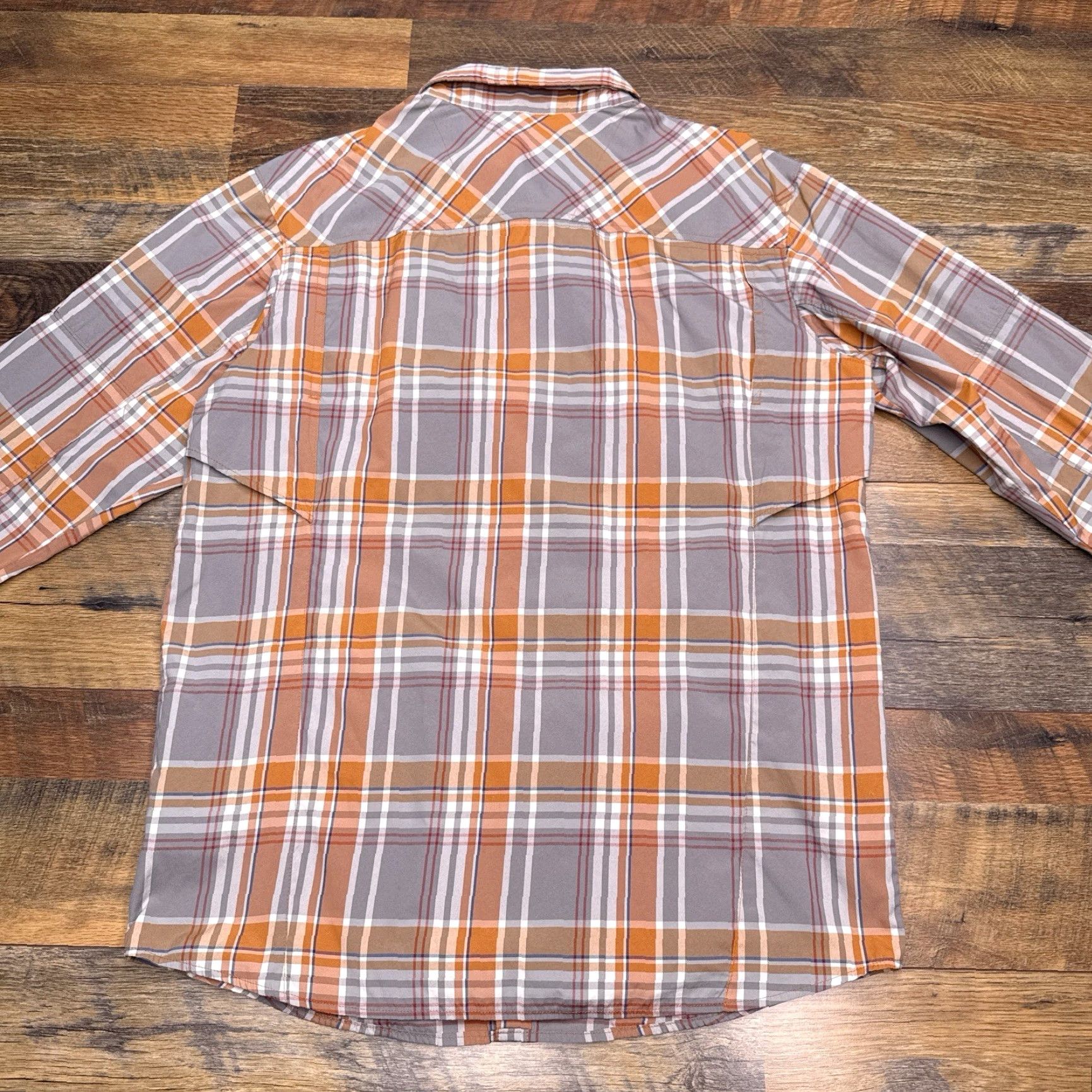 Vintage Columbia Omni Shade Shirt Mens XL Orange Plaid Button-Up Size US XL / EU 56 / 4 - 3 Thumbnail