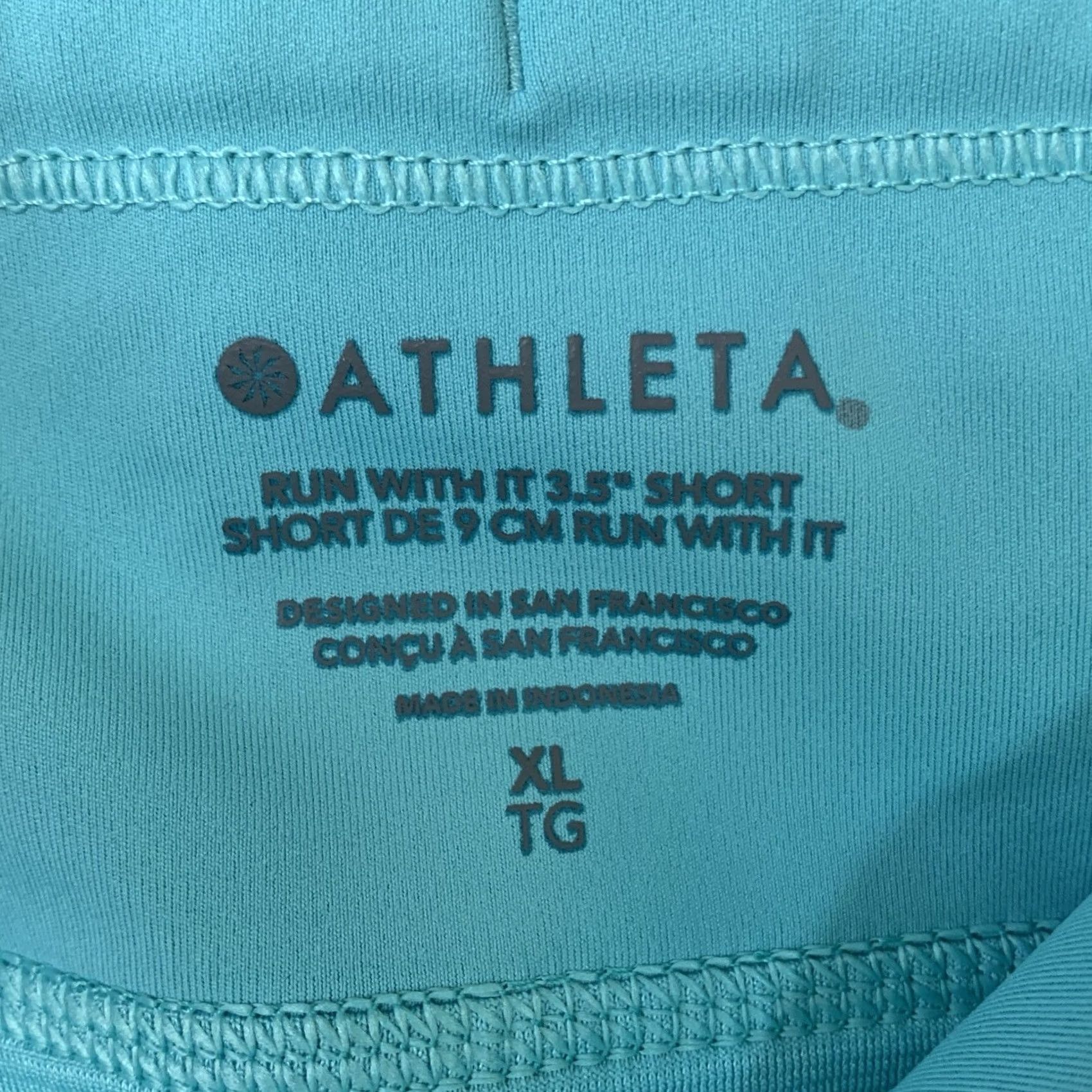 Athleta Athleta Run With It 3.5” Short XL Blue Running Shorts Back Pocket Pickleball Women's Athletic Short Regular Size XL Color Blue Pockets Size 40" / US 18 - 4 Thumbnail