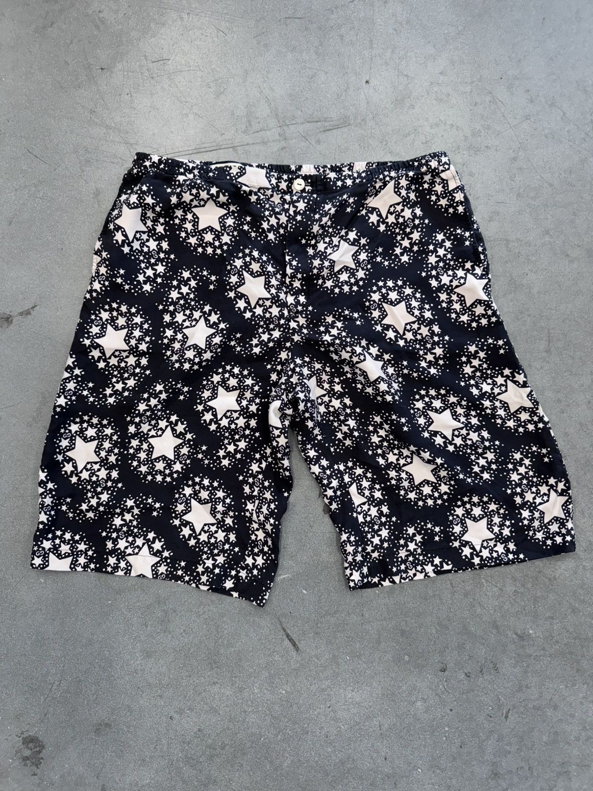 Gucci Gucci GG Star Monogram Logo Silk Shorts Size 54 Size US 36 / EU 52 - 1 Thumbnail