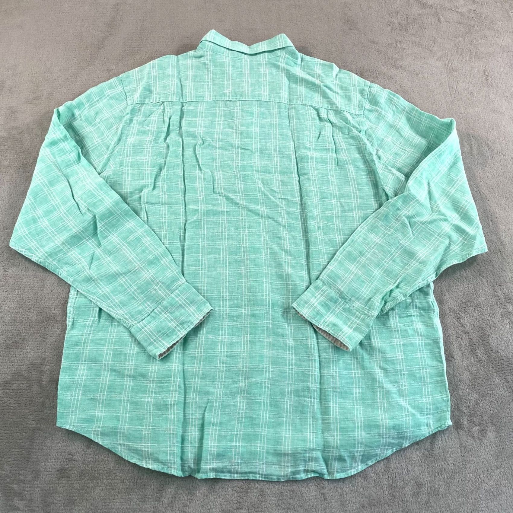 Tommy Bahama Tommy Bahama Ventana Shirt Men XL Bouquet Green 100% Linen Textured NWOT Shirt Mens XL Green Plaid Beach Casual 100% Linen Ventana Size US XL / EU 56 / 4 - 5 Thumbnail
