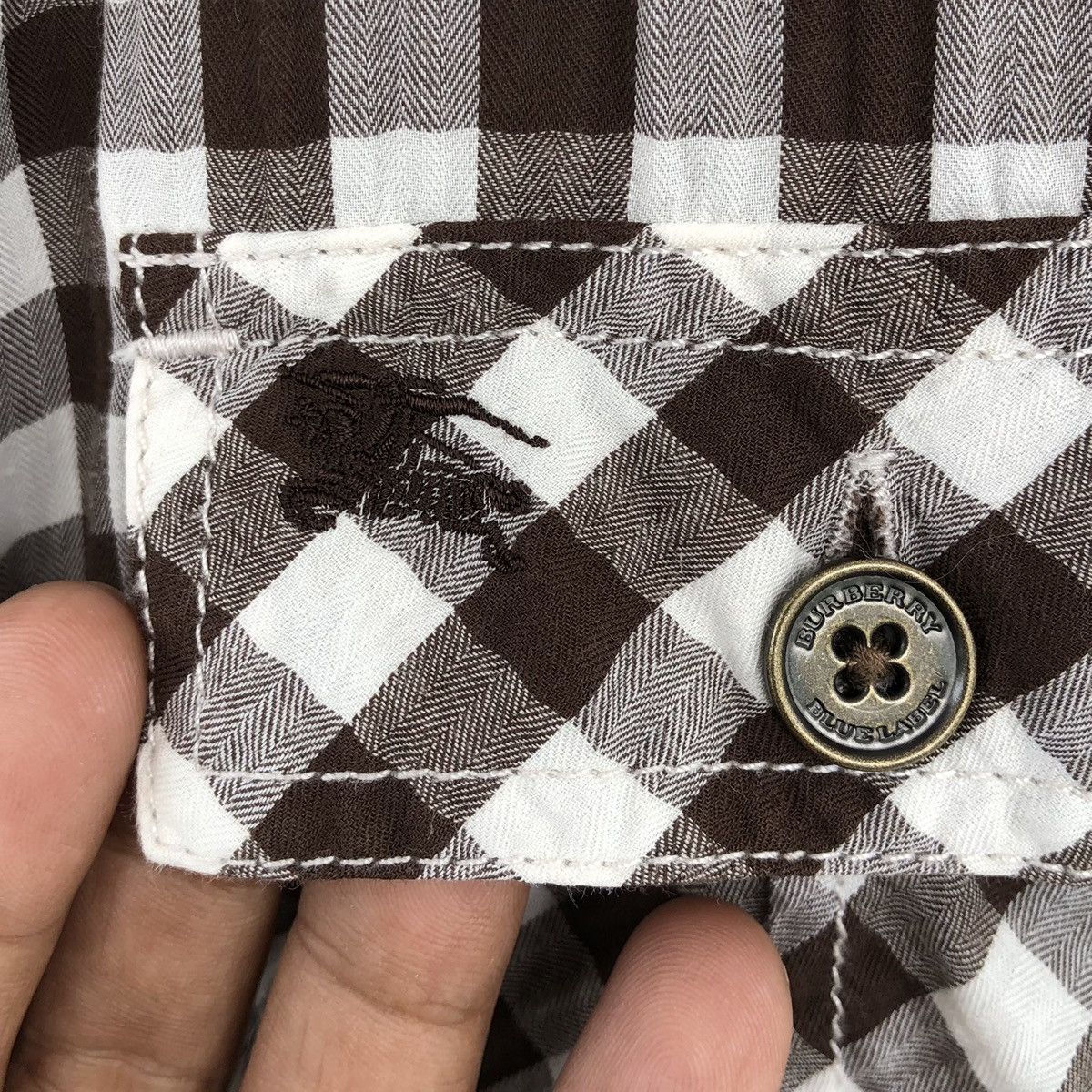 Burberry Burberry London Blue Label Mens Checkered Short Sleeve Shirt Size US M / EU 48-50 / 2 - 5 Thumbnail
