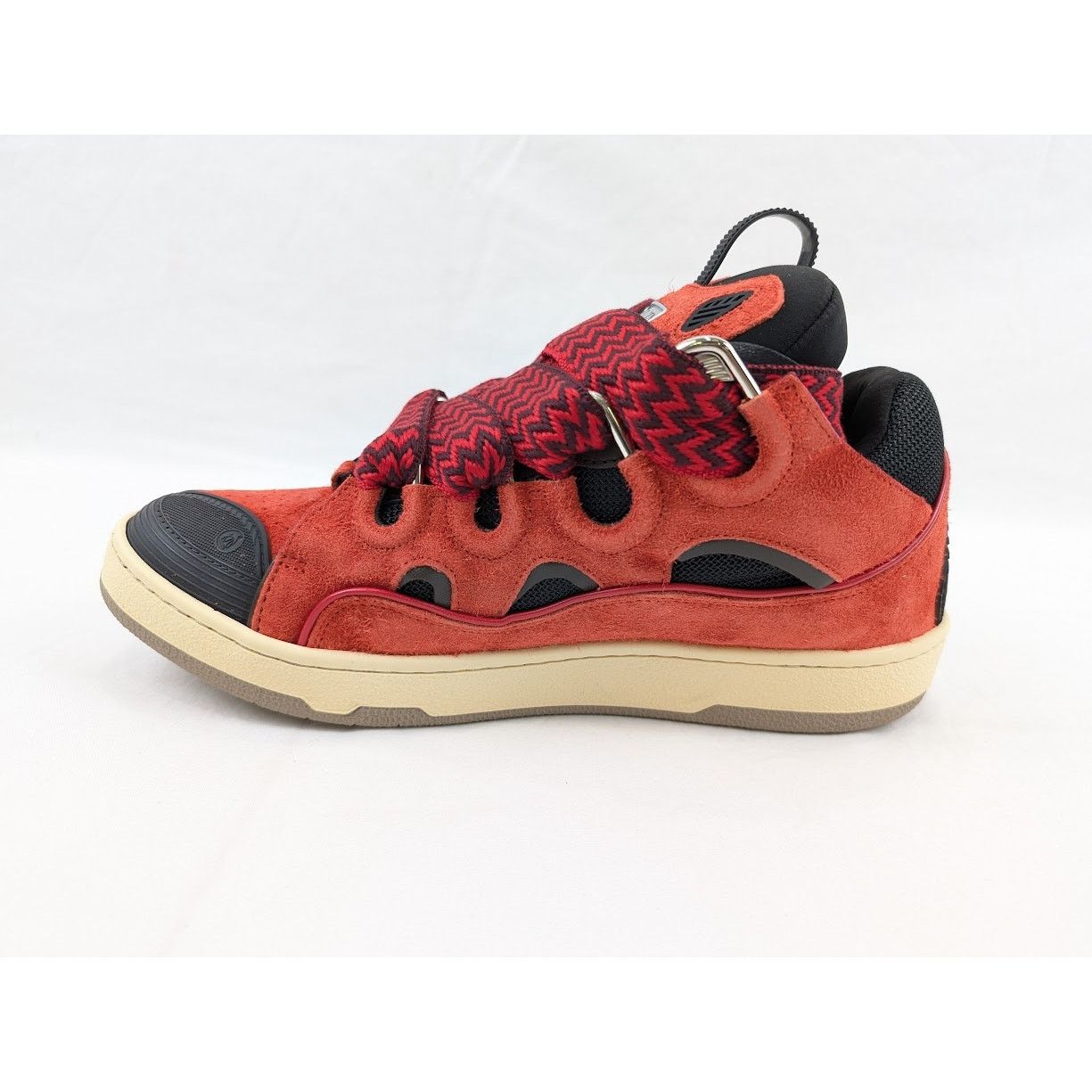 Lanvin o1rshd1 Curb Sneakers in Poppy Red/Black Size US 11 / EU 44 - 8 Thumbnail
