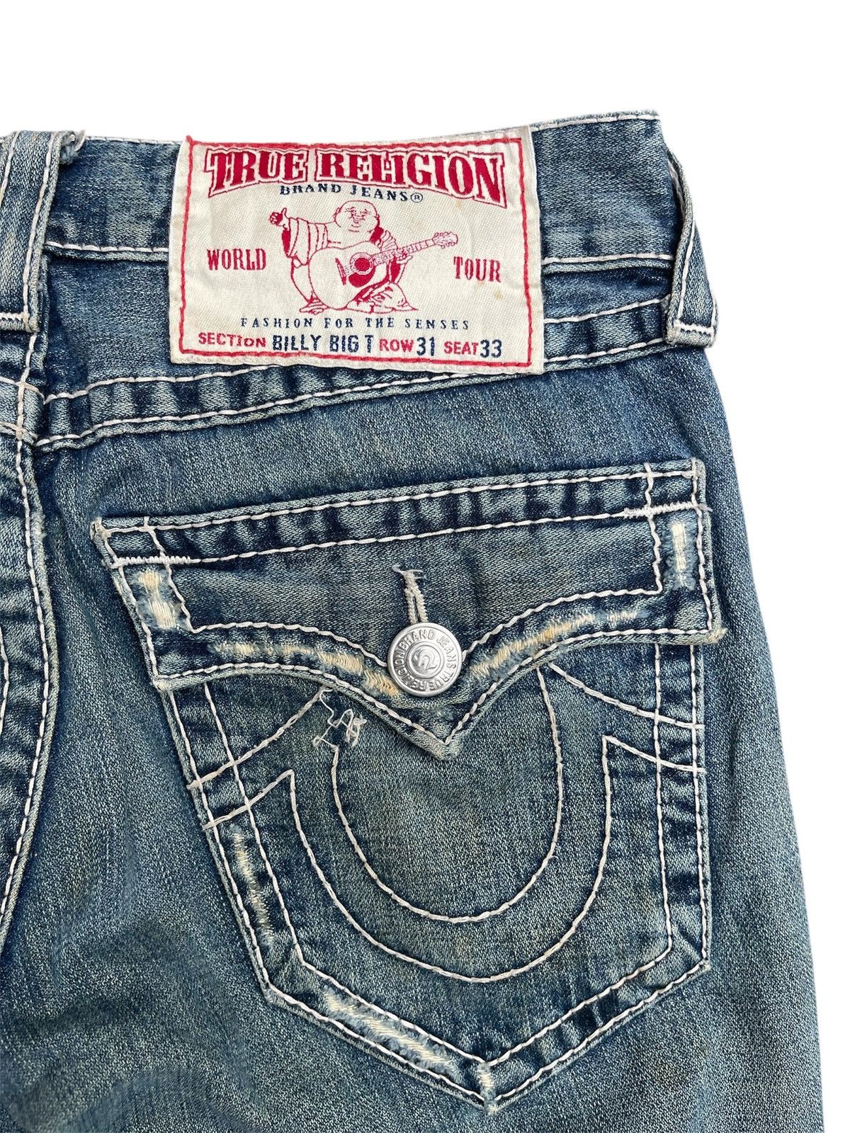 True Religion Vintage True Religion Billy Big T Flare Jeans Distressed USA Size US 31 - 8 Thumbnail