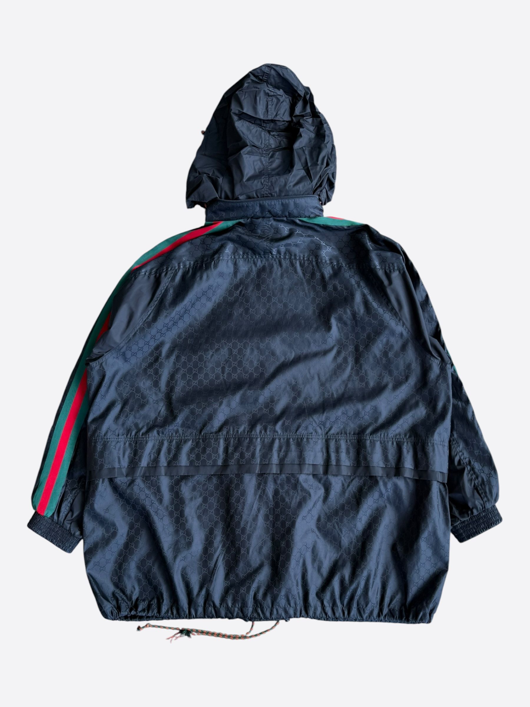 Gucci Gucci Black & Multicolor GG Monogram Striped Windbreaker Size US XXL / EU 58 / 5 - 2 Thumbnail