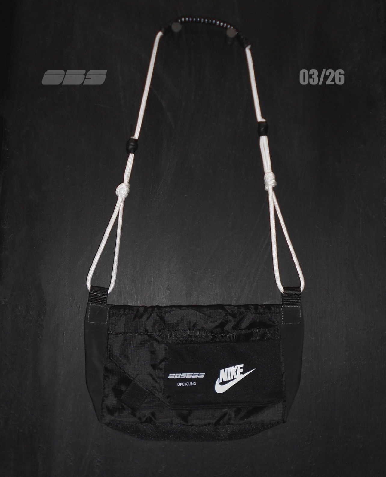 Nike UPCYCLED NIKE TEAM MESSENGER BAG By OBSESS UPCYCLING ATELIER Size ONE SIZE - 2 Thumbnail
