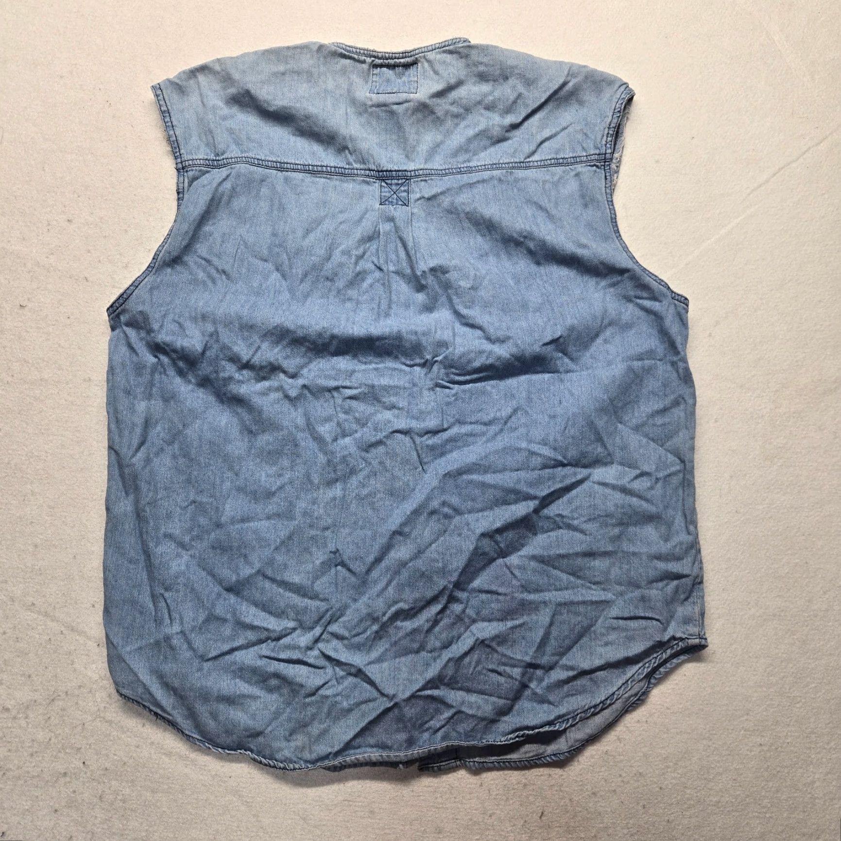 Vintage VINTAGE Solutions Denim Vest Sleeveless Button Up Blue Medium Wash Ladies Size M Size M / US 6-8 / IT 42-44 - 7 Thumbnail
