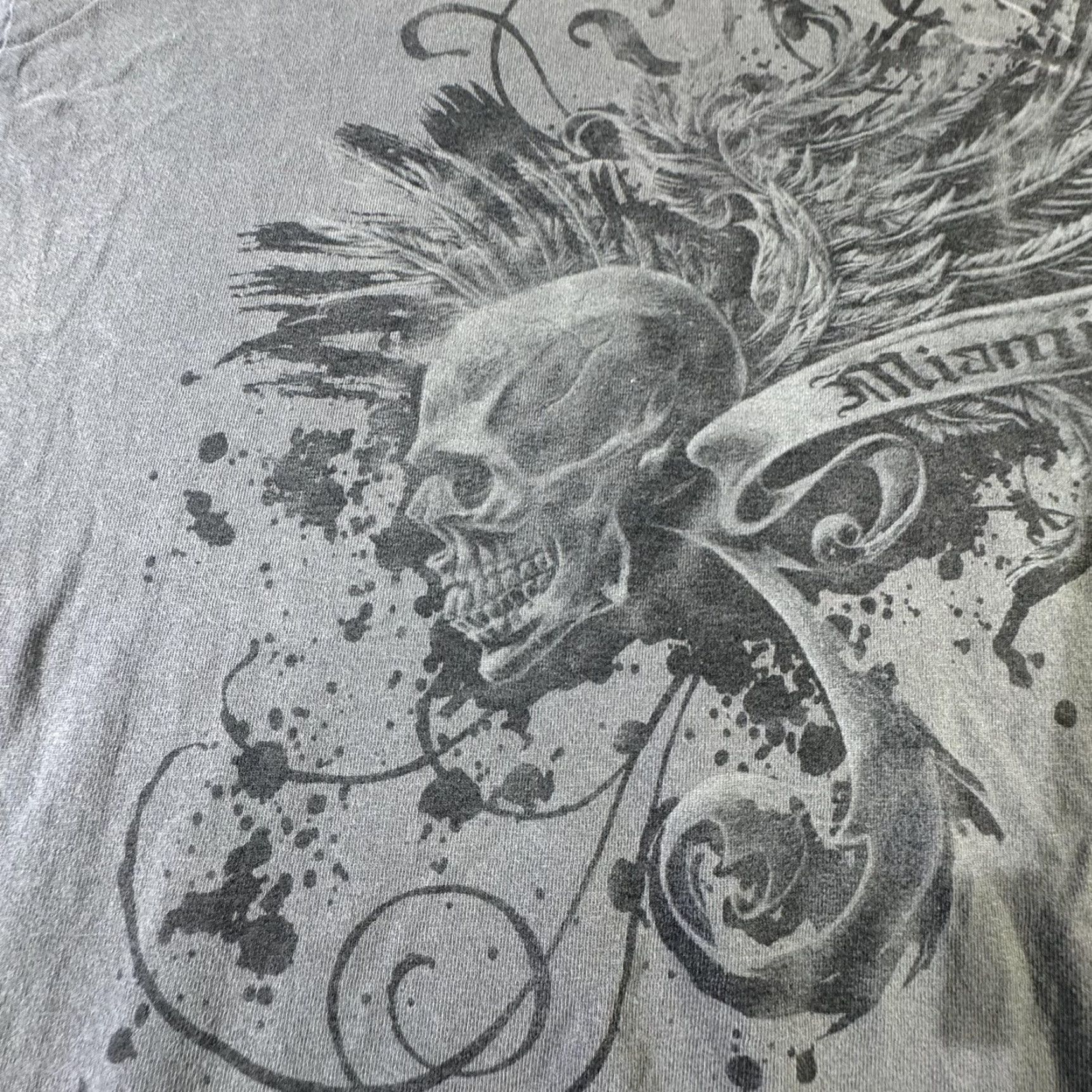Vintage VINTAGE Miami Ink Shirt Mens XL Gray Skull Mohawk Graphic Tattoo Tee 2008 Biker Punk Shirt Size US XL / EU 56 / 4 - 4 Thumbnail