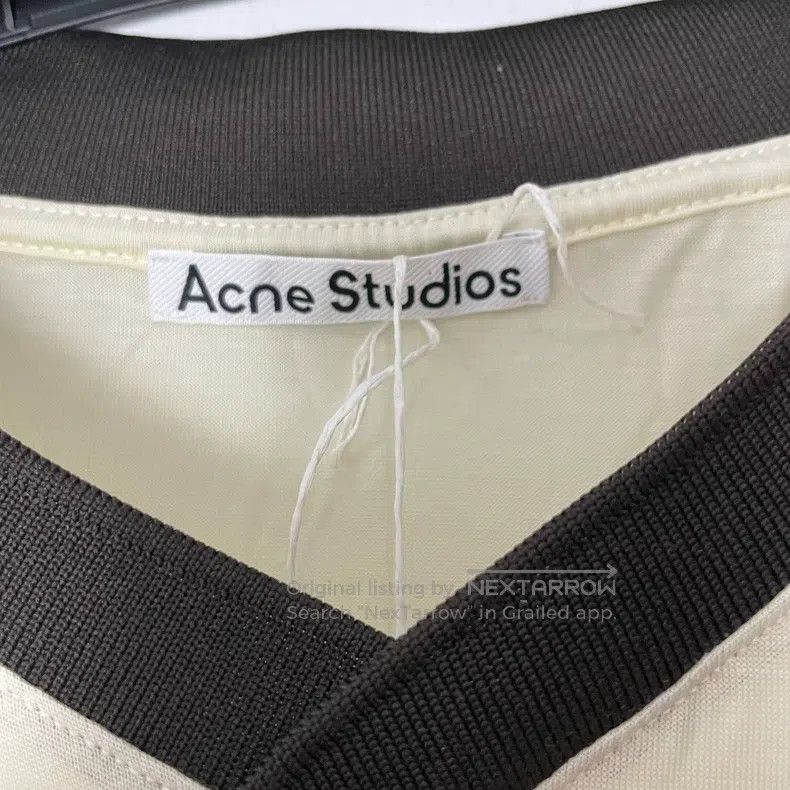 Acne Studios Acne Studios Ivory White Jersey Printed Short-Sleeve Top Size US XL / EU 56 / 4 - 3 Thumbnail