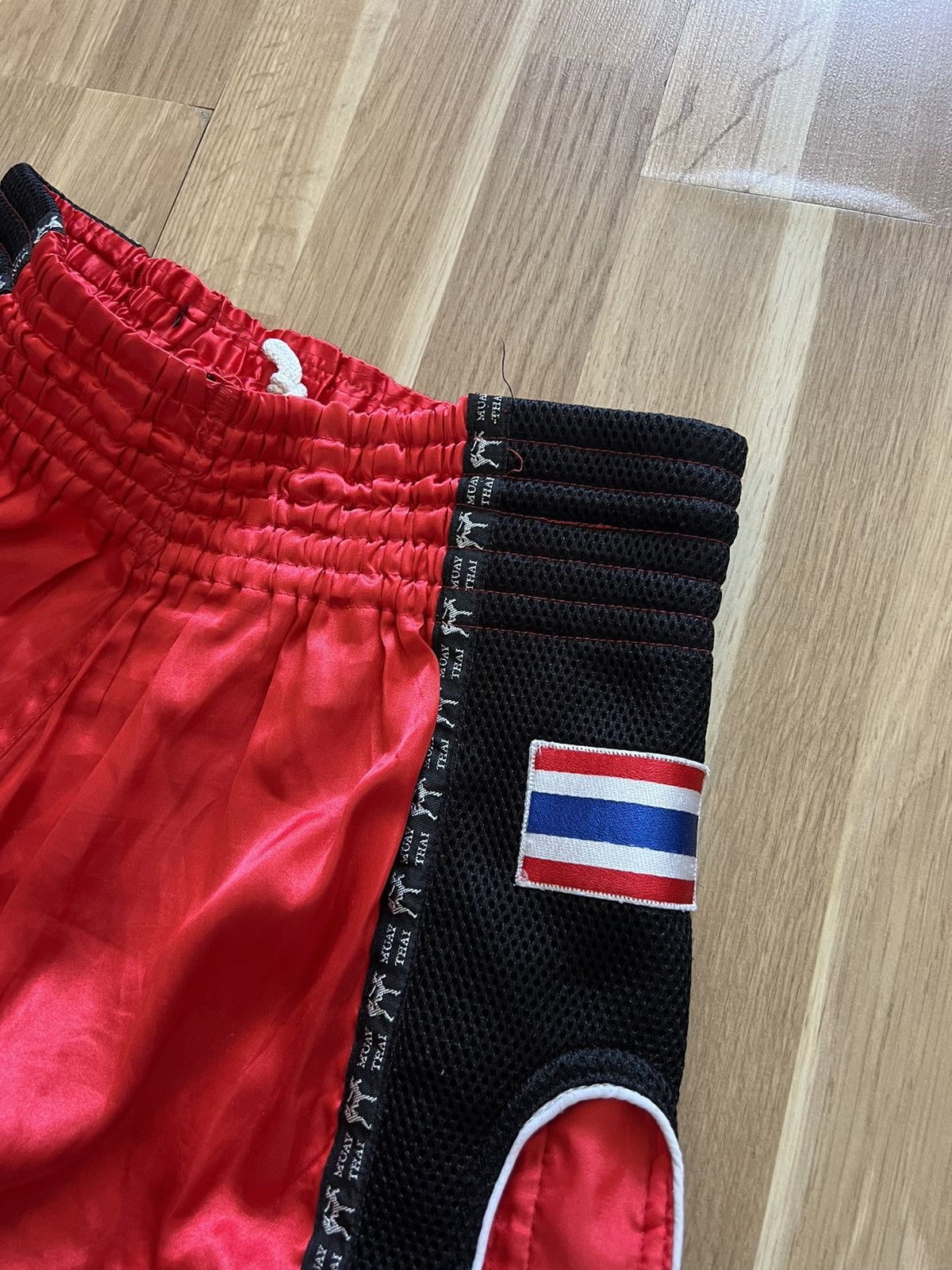 Vintage Muay Thai vintage boxing kick shorts leone Thailand red Size US 32 / EU 48 - 8 Thumbnail