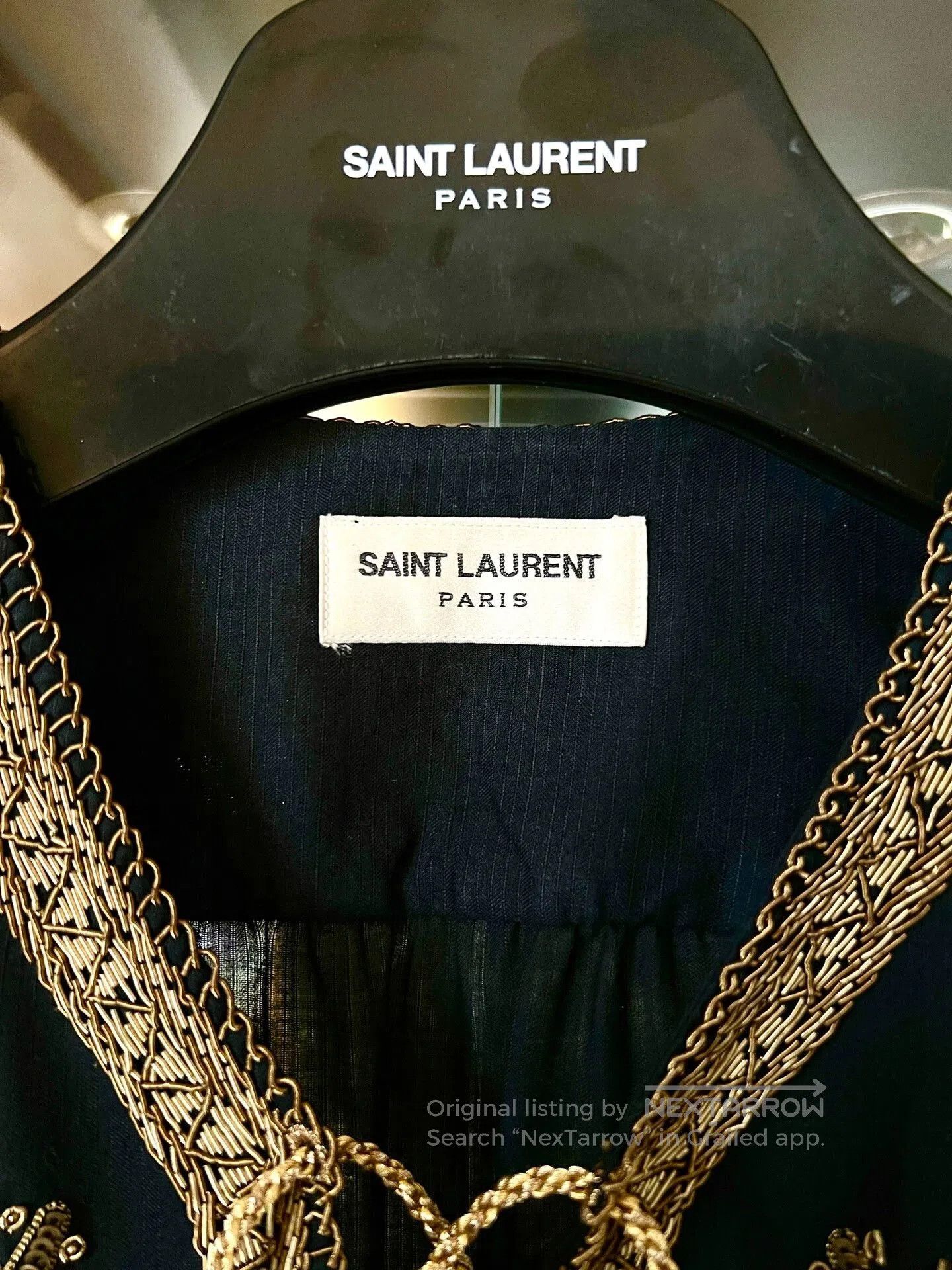 Saint Laurent Paris saint laurent embroidered black cotton. Size M / US 6-8 / IT 42-44 - 3 Thumbnail
