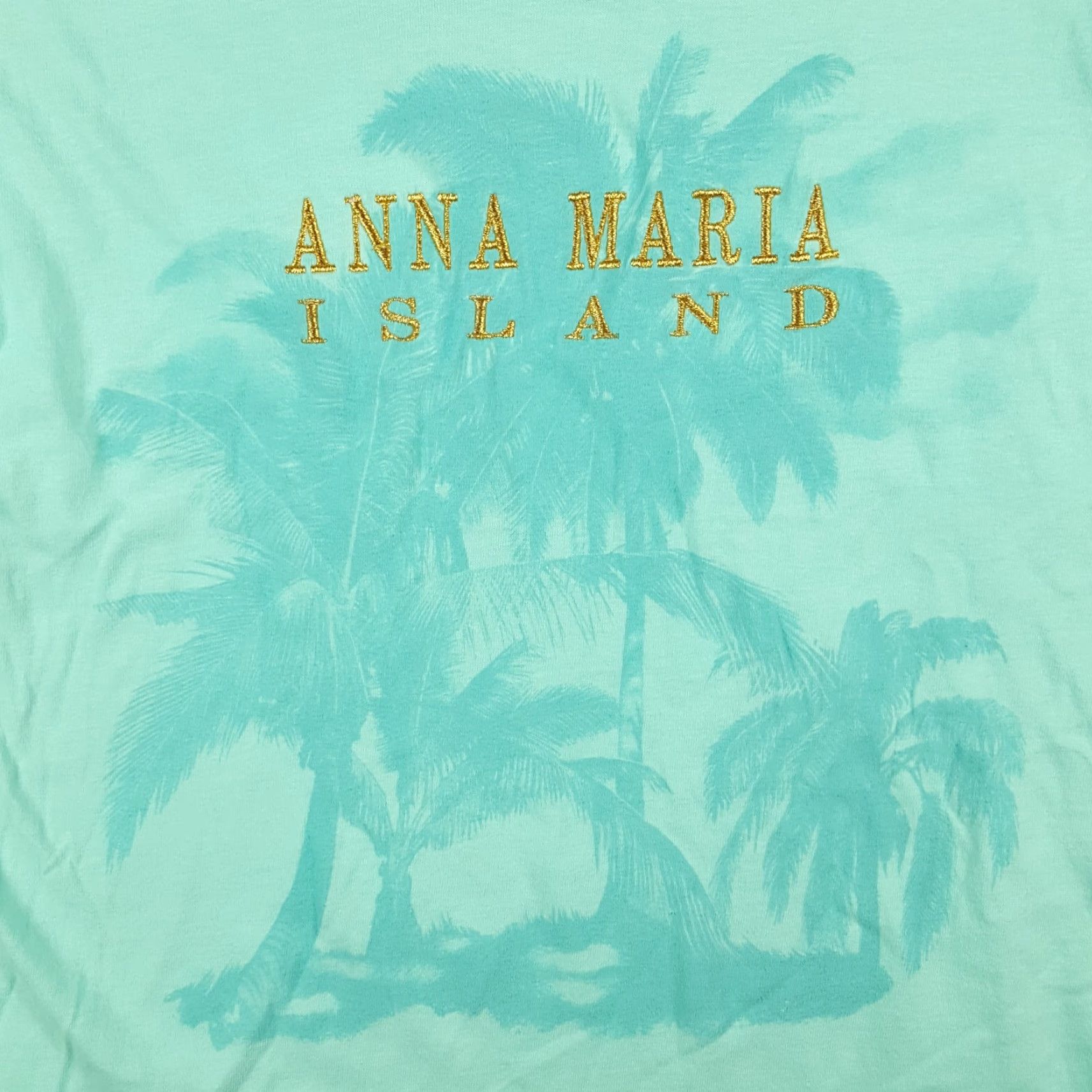 Hanes Vintage Hanes Men's T-Shirt S Blue Tropical Beach 90s 00s Y2K USA Made Crew Neck Short Sleeve Size US S / EU 44-46 / 1 - 2 Thumbnail