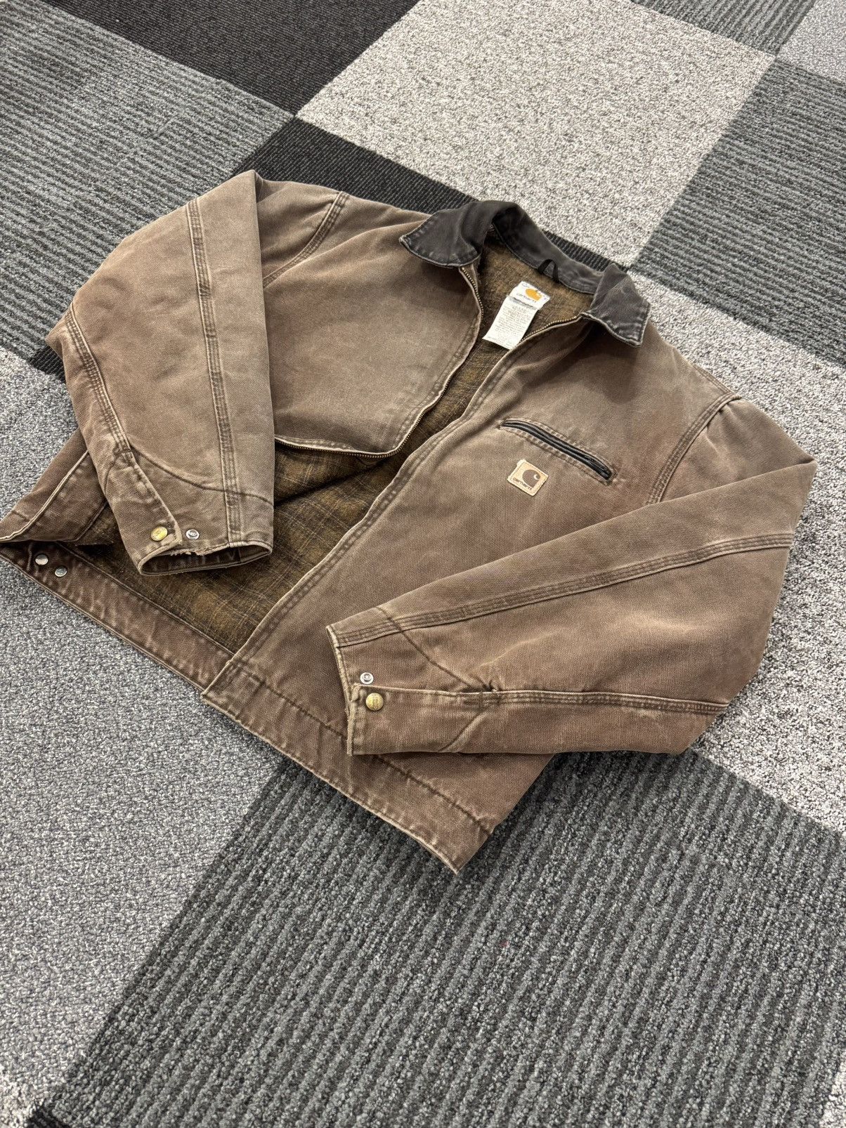 Carhartt Carhartt Detroit Jacket J97 CHT usa vintage og workwear Size US L / EU 52-54 / 3 - 2 Thumbnail