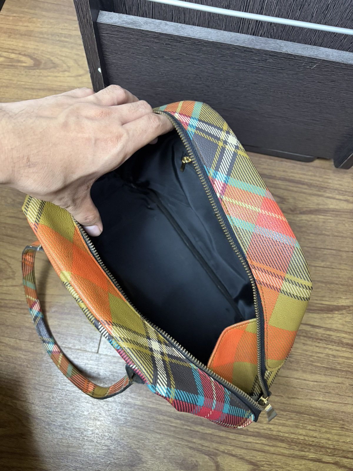Vivienne Westwood FREE TAX! Vintage Vivienne Westwood Plaid Leather Handbag Size ONE SIZE - 11 Thumbnail