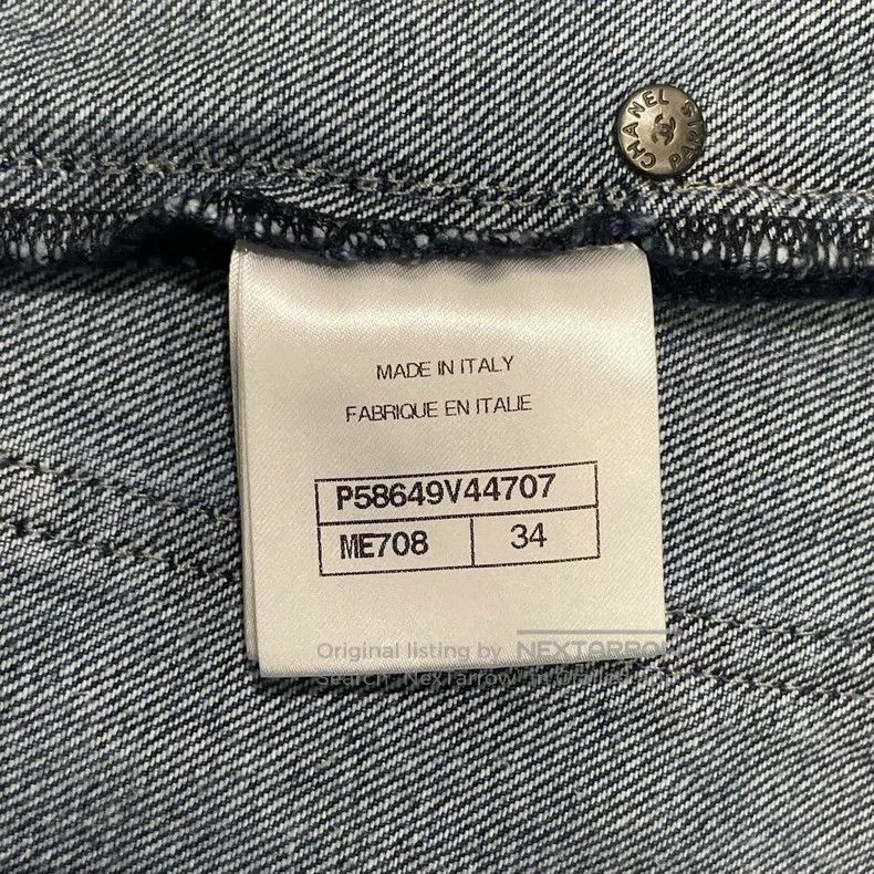 Chanel Chanel Dark blue wide-leg jeans Size 42" / US 20 - 6 Thumbnail