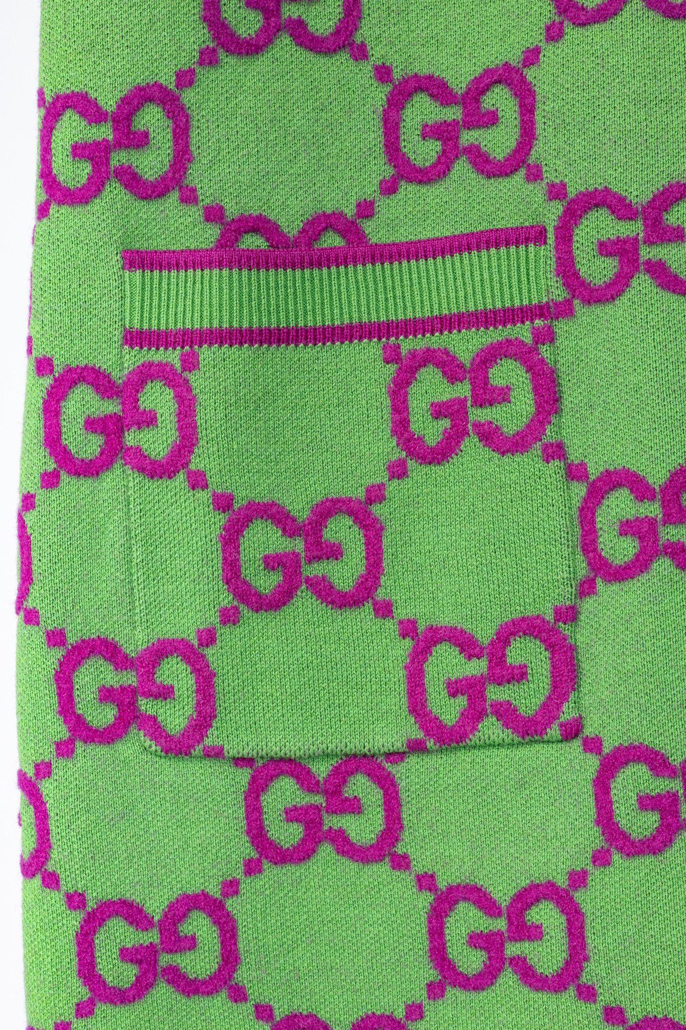 Gucci Gucci Green & Purple GG Monogram-Jacquard Polo Mini Dress Size M / US 6-8 / IT 42-44 - 6 Thumbnail