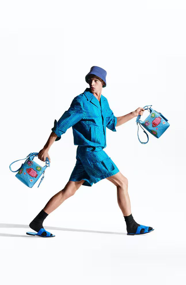 Louis Vuitton x Yayoi Kusama 2023 Blue Silk Set