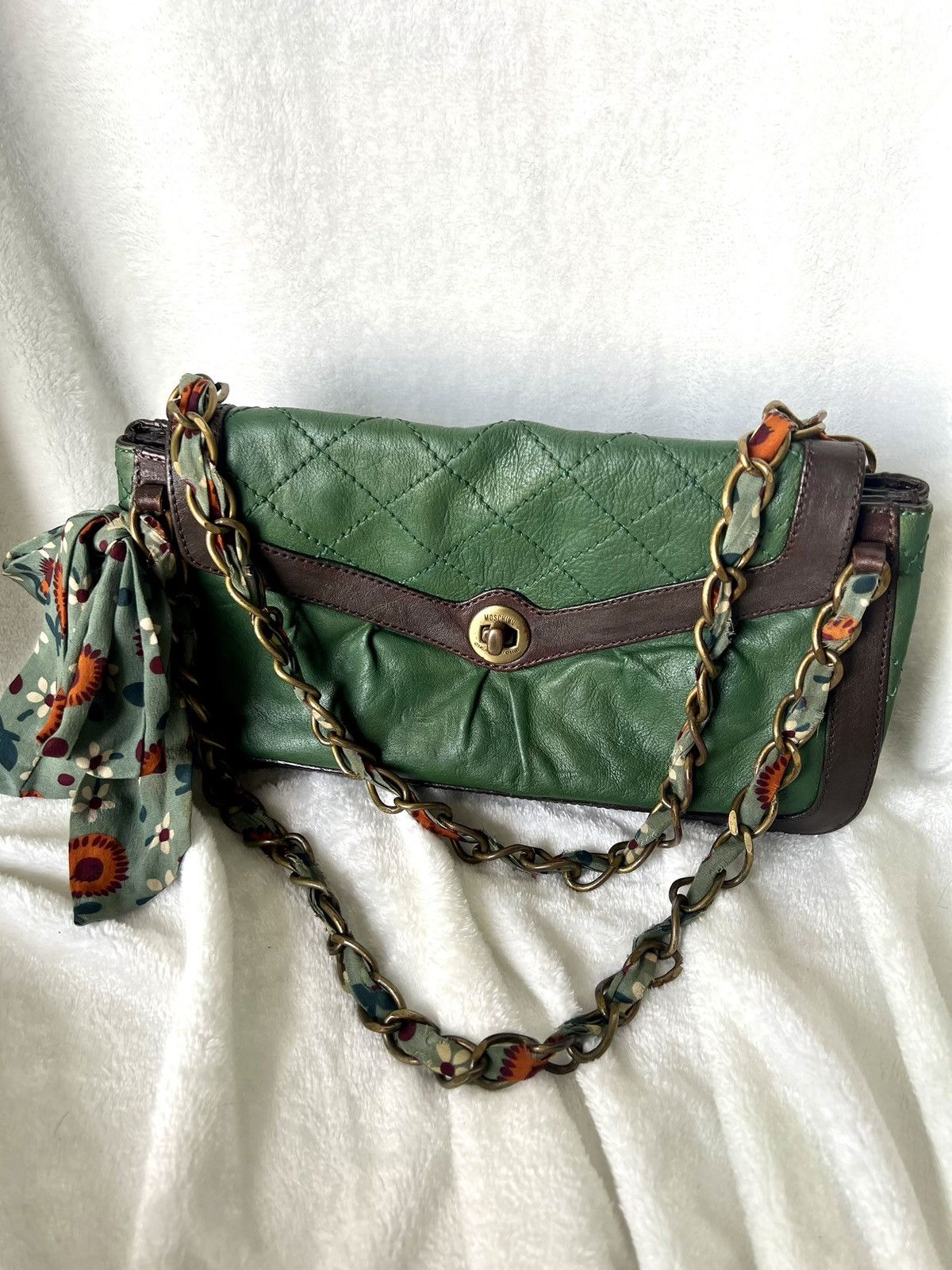 Moschino Moschino “Chain Scarf Green” Shoulder Bag Size ONE SIZE - 17 Thumbnail