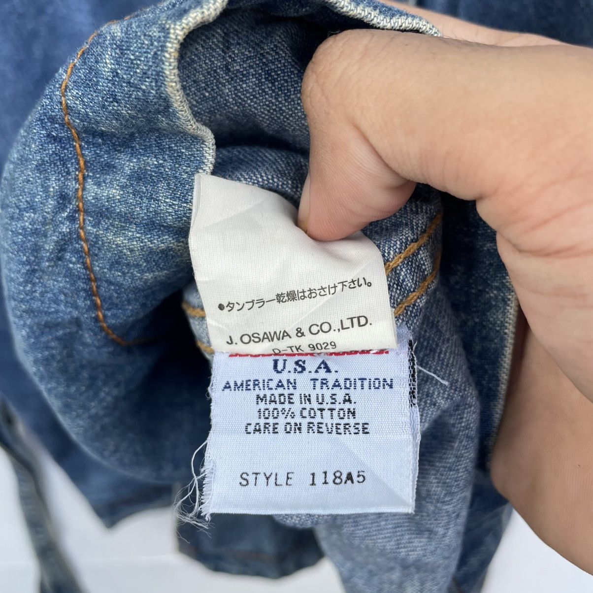 Guess 💥Vintage Guess Jeans Belted Denim Jacket Made In Usa Size M / US 6-8 / IT 42-44 - 8 Thumbnail