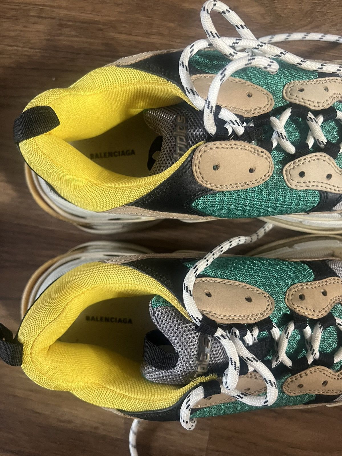 Balenciaga Balenciaga Triple S Sneaker ‘Green Yellow’ Size US 11 / EU 44 - 3 Thumbnail