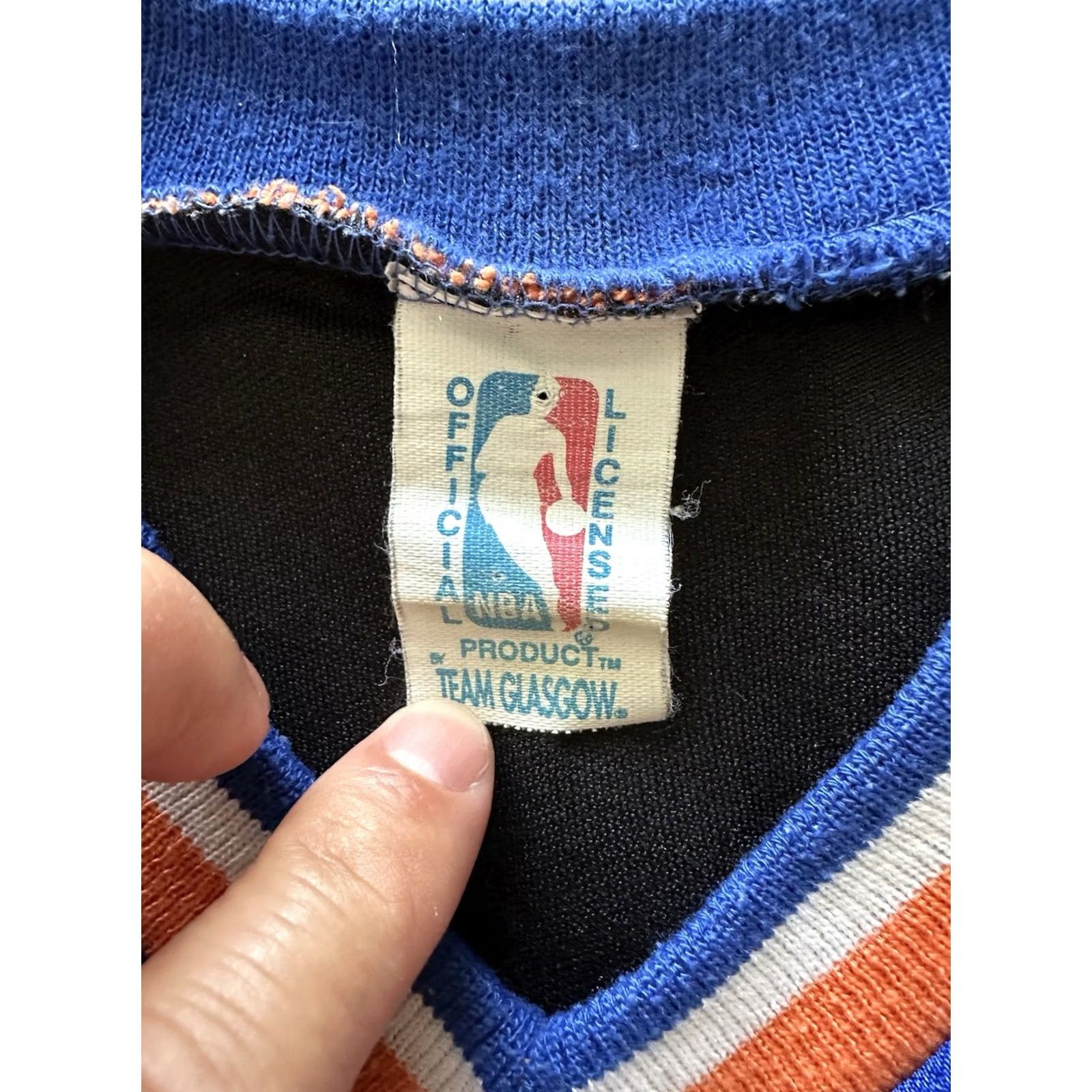 NBA VINTAGE Glasgow New York Knicks Shooting Shirt Basketball Warmup NBA 90s Blue M Mens Size US M / EU 48-50 / 2 - 5 Thumbnail