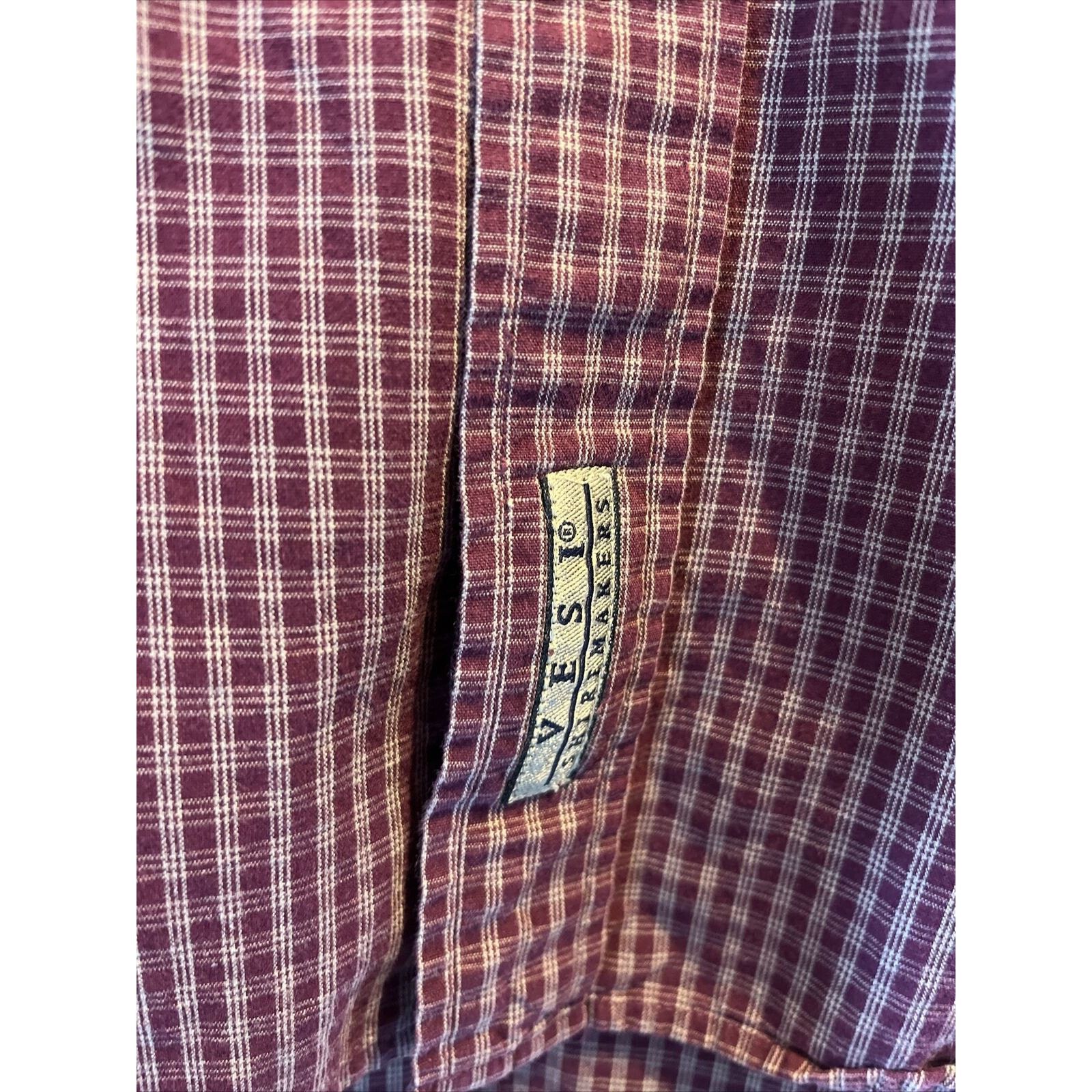 Other vesi sportswear men’s L burgundy check Montana cotton shirt Size US L / EU 52-54 / 3 - 11 Thumbnail