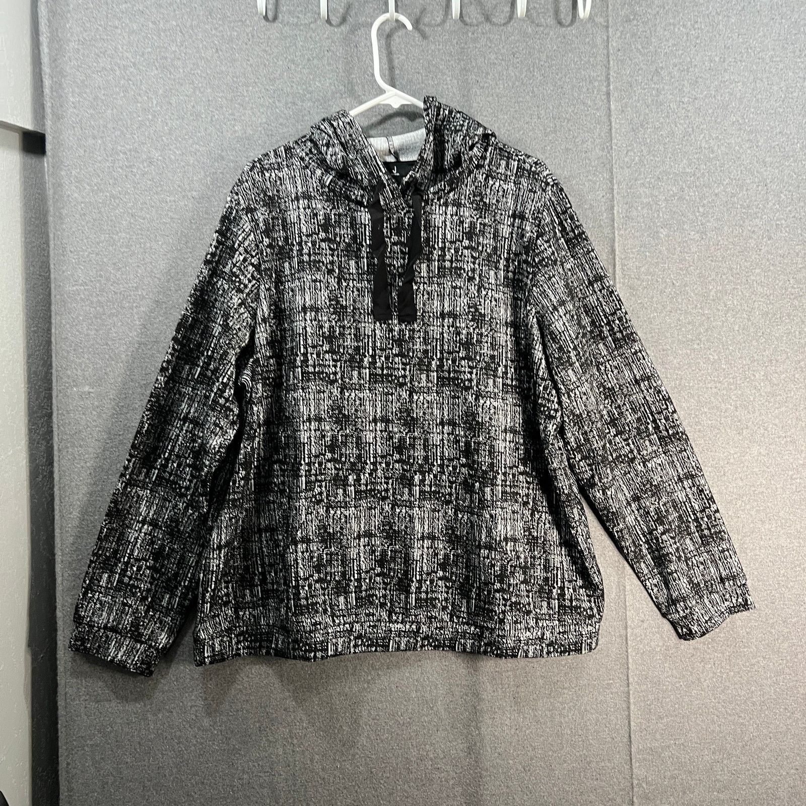 Other J Jason Wu Knit Plaid Hoodie Sweatshirt Black Size XL / US 12-14 / IT 48-50 - 1 Thumbnail