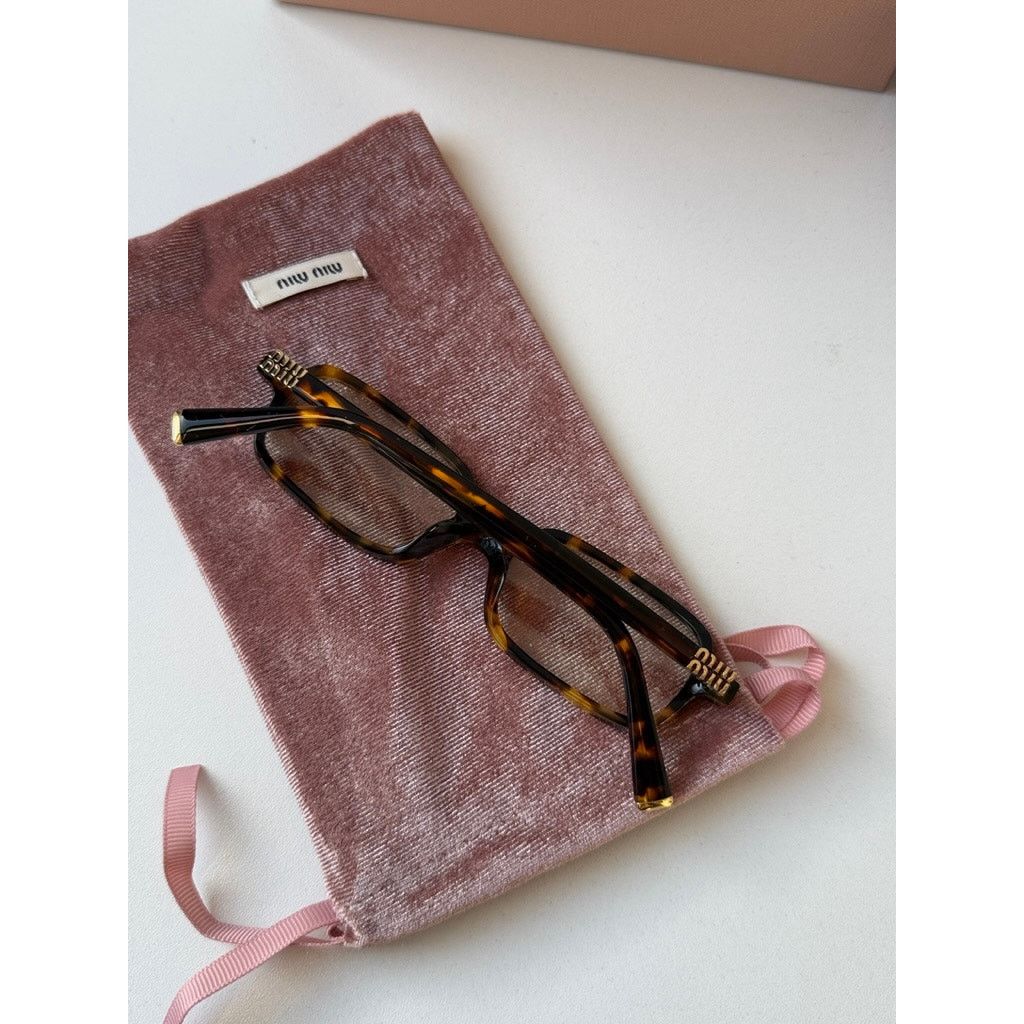 Miu Miu NEW Miu Miu MU11ZS Havana Brown Bluelight Sunglasses $518 Size ONE SIZE - 4 Thumbnail