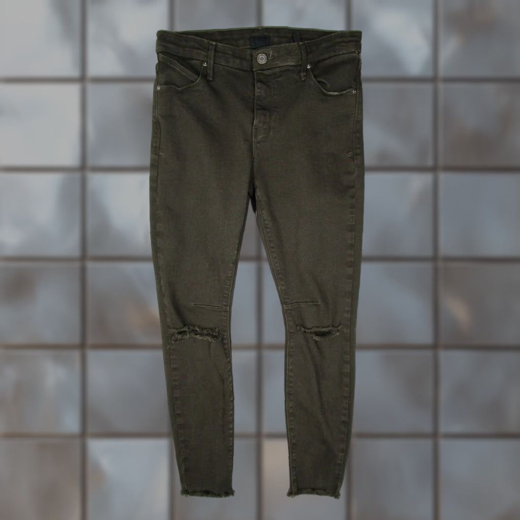 Rta RTA Road to Awe Jeans Womens 28 Green Skinny Mid Rise Distressed Denim 28x26 Size 28" / US 6 / IT 42 - 1 Thumbnail