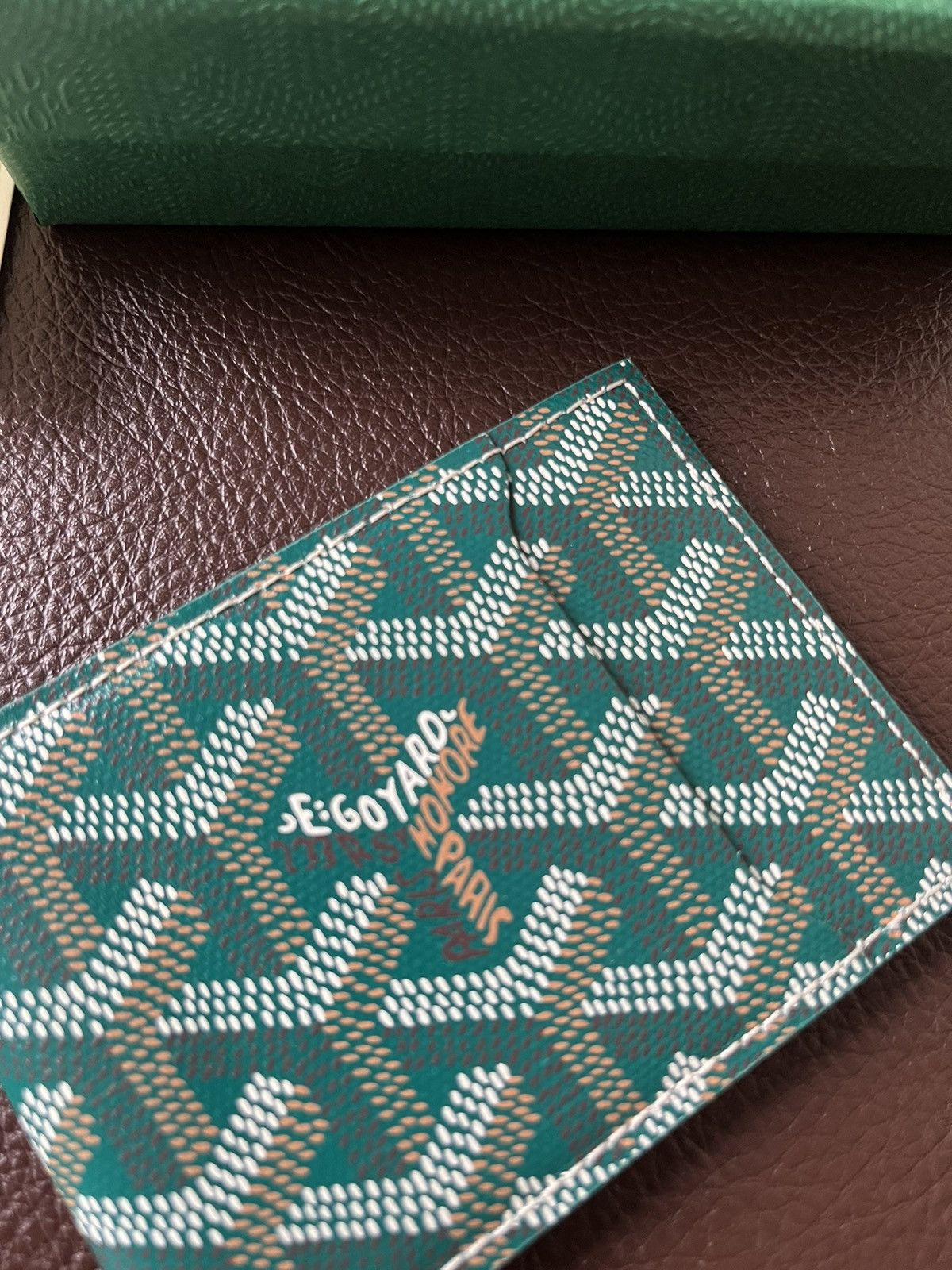 Goyard Goyard Iconic Limited Green Leather Wallet BrandNew Giftable Size ONE SIZE - 23 Thumbnail