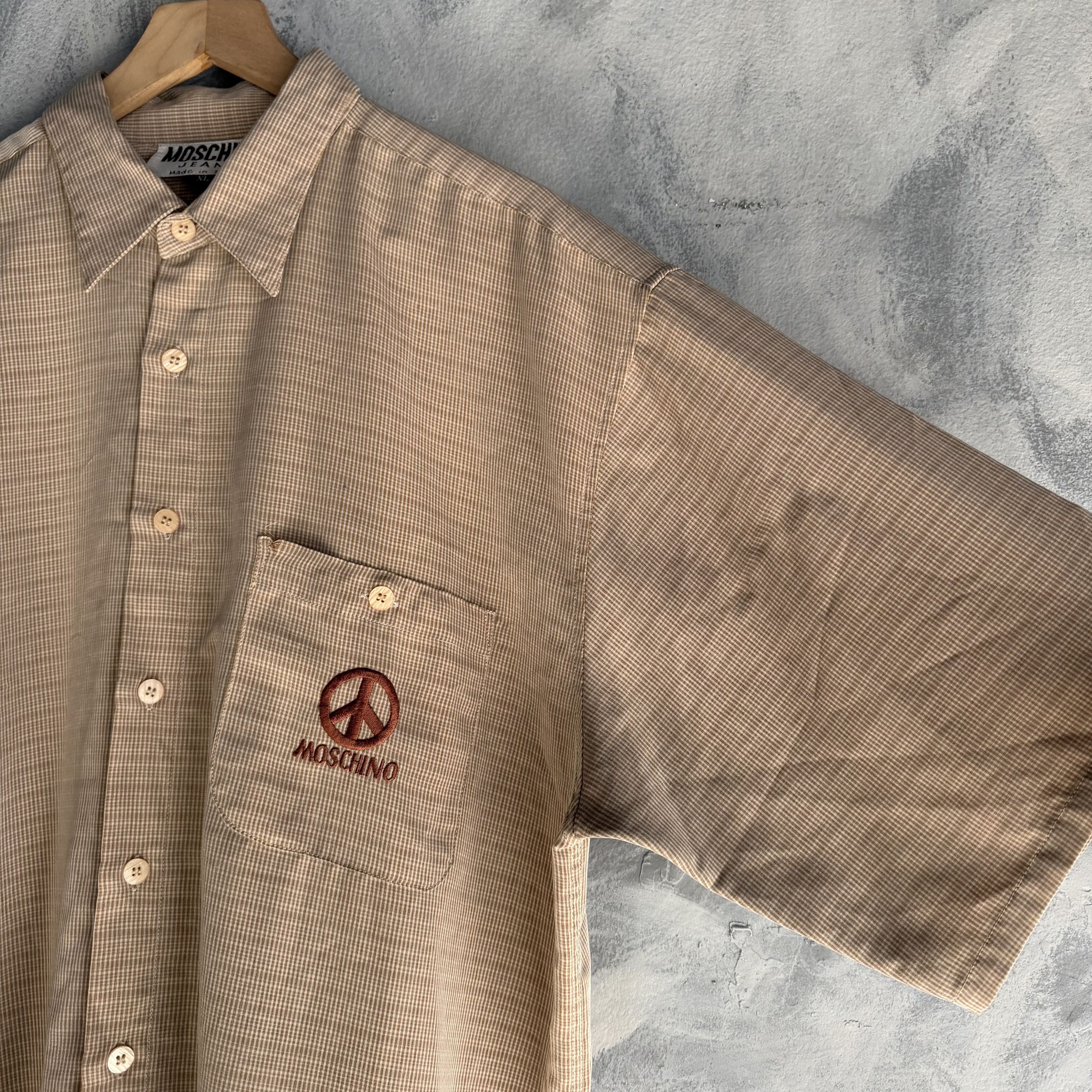 Moschino Vintage MOSCHINO Jeans Button Up Shirt Mens Embroidered Size US XL / EU 56 / 4 - 7 Thumbnail