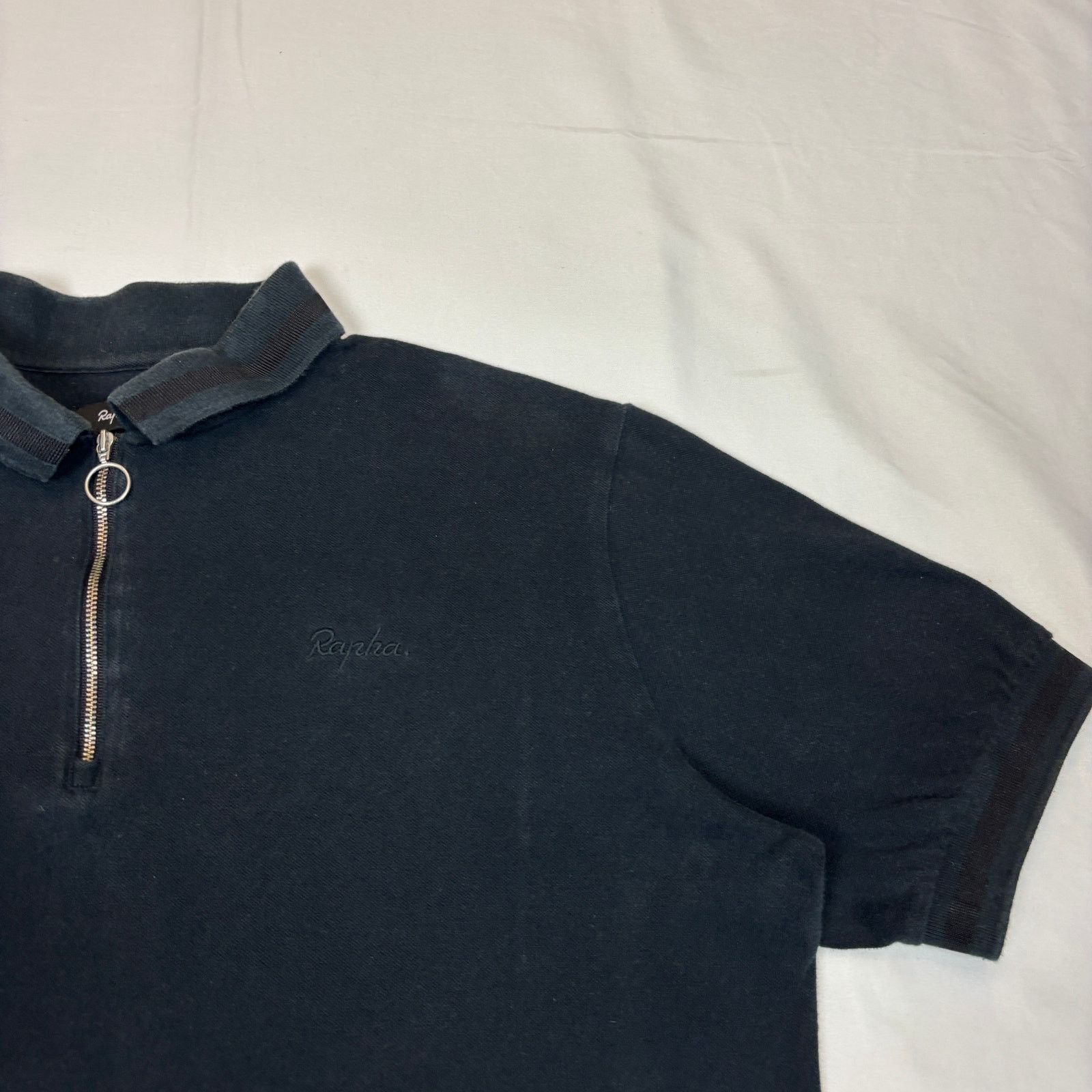 Rapha Rapha Logo Quarter Zip Polo Shirt Men's Large Black Golf Size US L / EU 52-54 / 3 - 2 Thumbnail