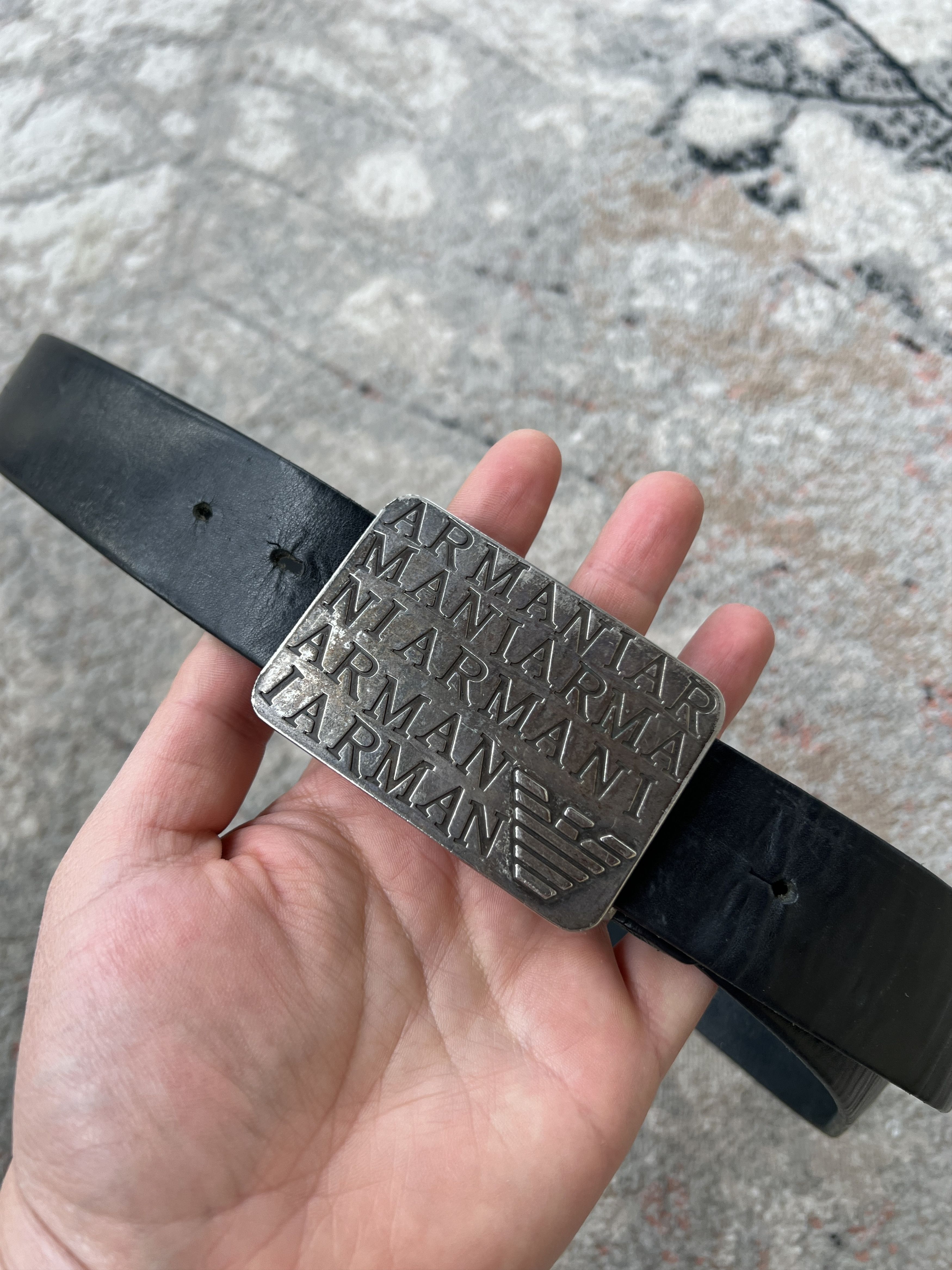 Armani Armani Vintage Leather Belt Size ONE SIZE - 5 Thumbnail