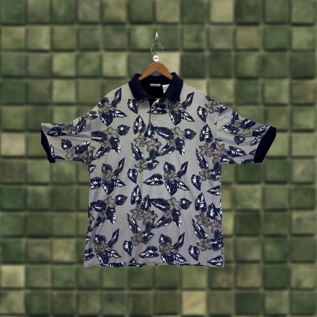 Bugle Boy VINTAGE Bugle Boy Polo Shirt Mens Large-8809 Tropical Print Beige Cotton Blend Short Sleeve Collared Beach Travel Casual Men Size US L / EU 52-54 / 3 - 1 Thumbnail